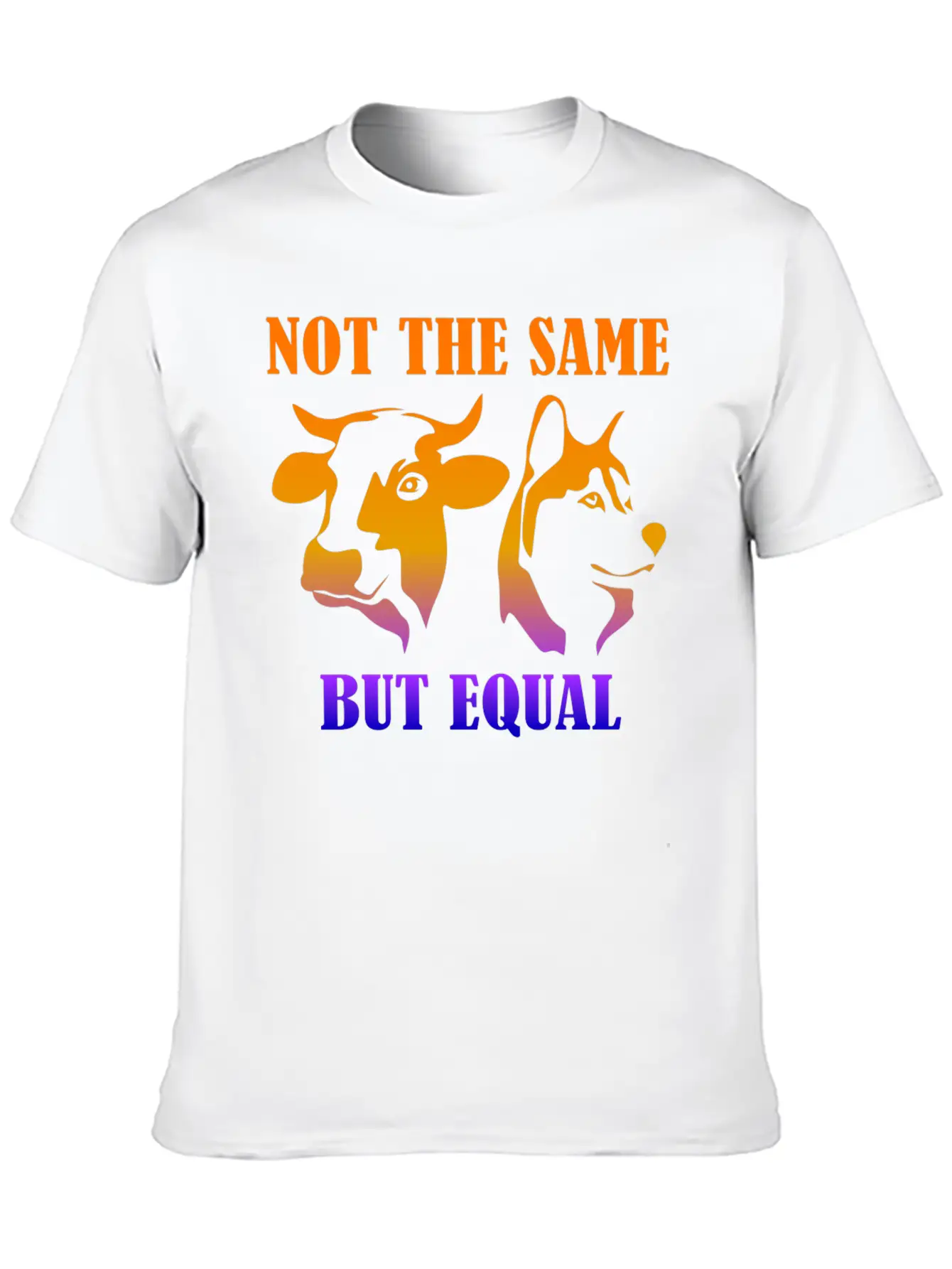 Not The Same But Equal Plants Vegan Basic Graphic T-Shirt – Daily Comfort In Soft Cotton