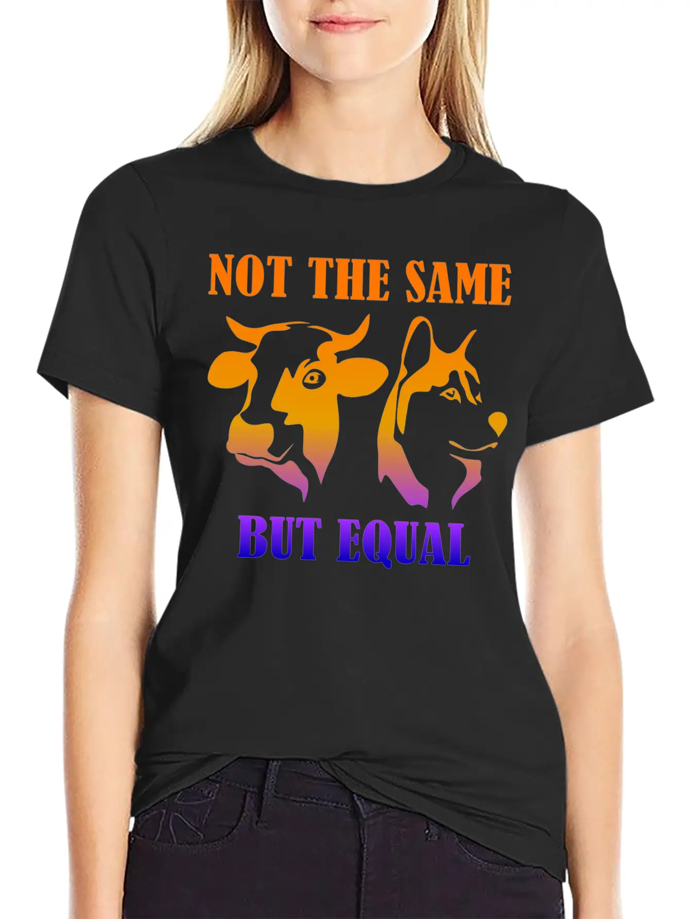 Not The Same But Equal Plants Vegan Basic Graphic T-Shirt – Daily Comfort In Soft Cotton