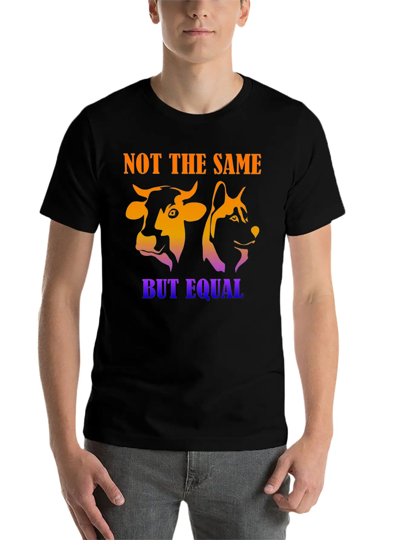 Not The Same But Equal Plants Vegan Basic Graphic T-Shirt – Daily Comfort In Soft Cotton