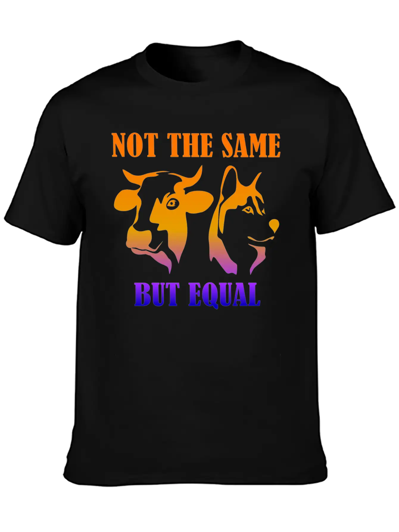 Not The Same But Equal Plants Vegan Basic Graphic T-Shirt – Daily Comfort In Soft Cotton
