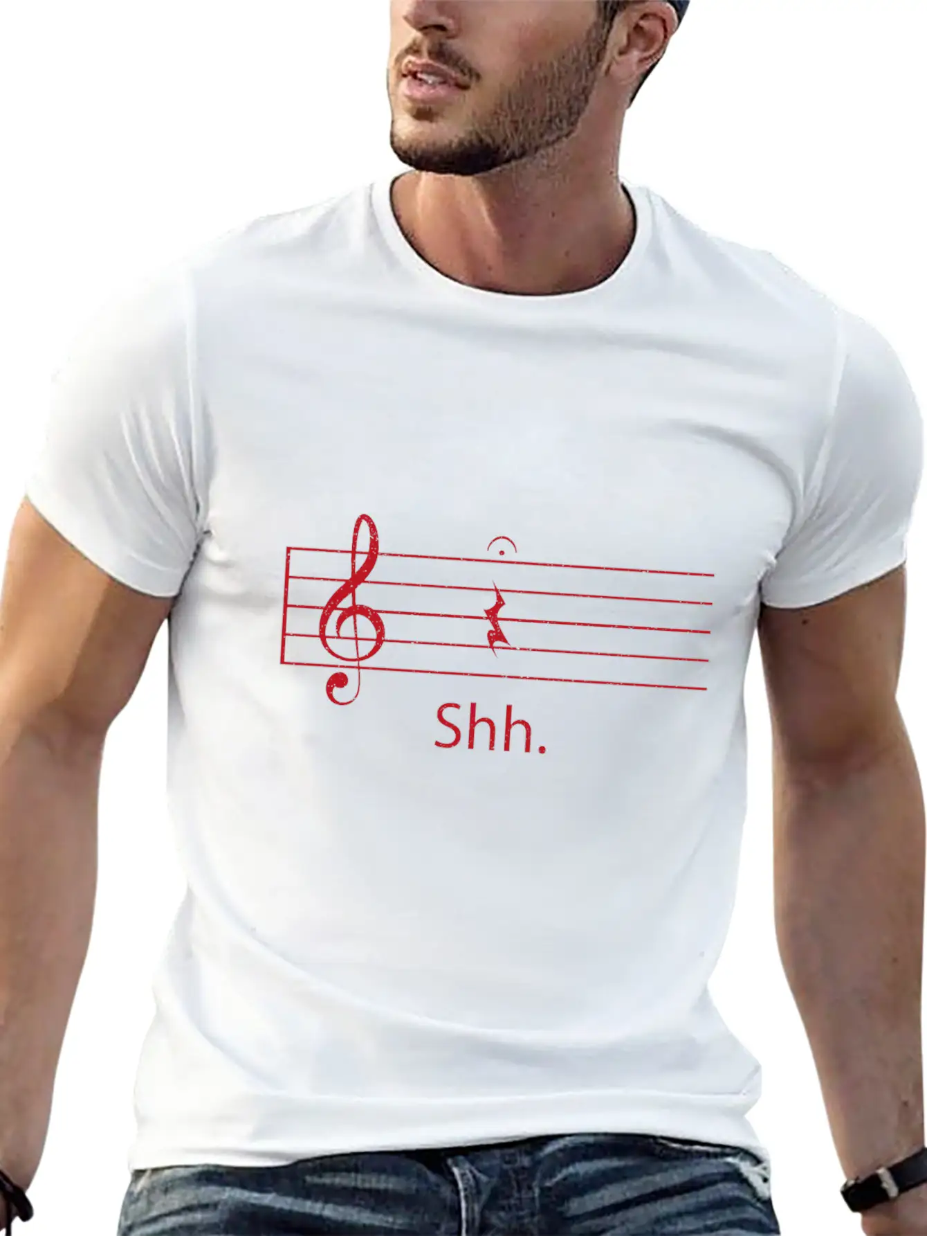 Notes Guitar Music Gift Unisex Short Sleeve Soft Cotton T-Shirt – Casual Everyday Wear