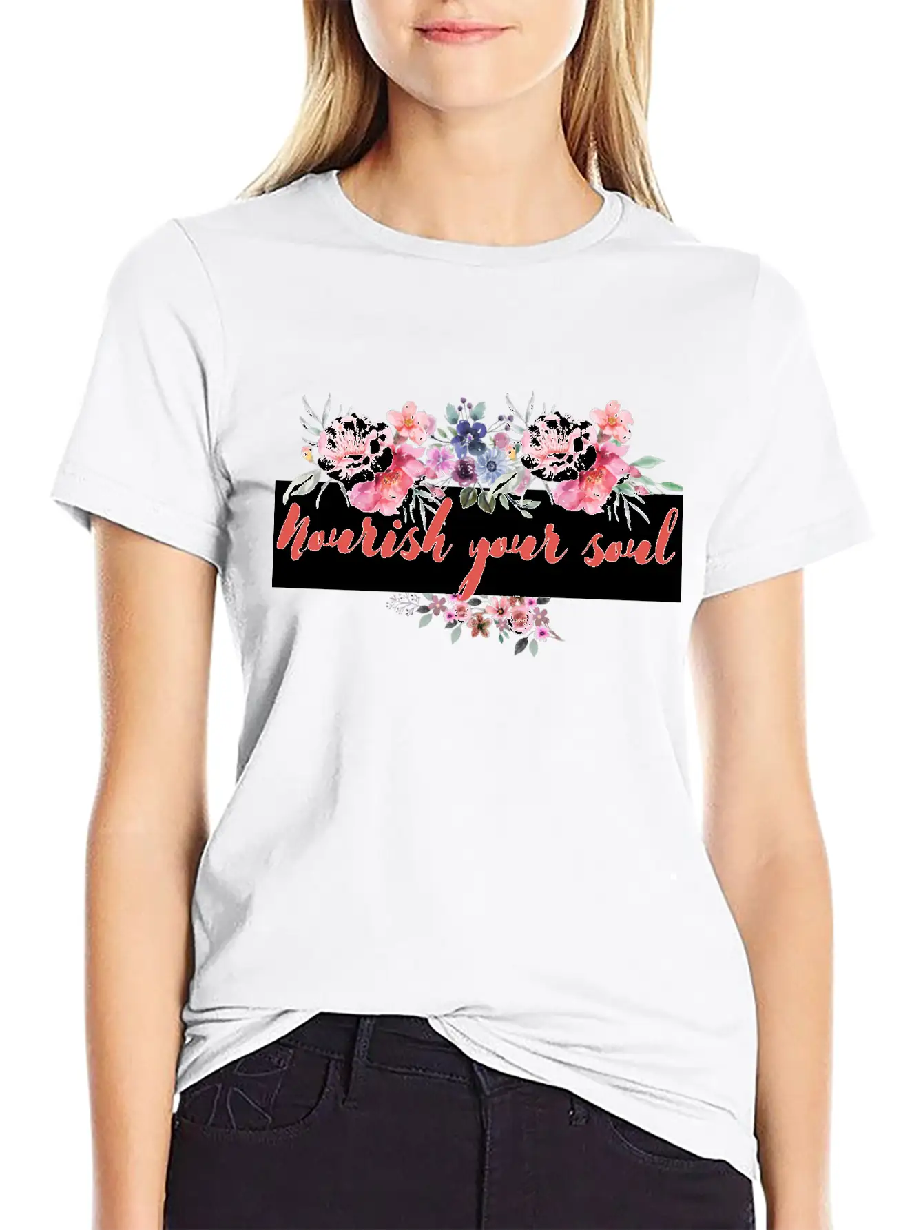 Nourish Your Soul Unisex Short Sleeve Soft Cotton T-Shirt – Casual Everyday Wear
