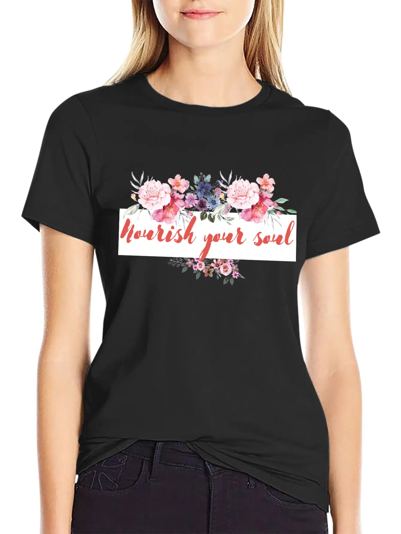 Nourish Your Soul Unisex Short Sleeve Soft Cotton T-Shirt – Casual Everyday Wear