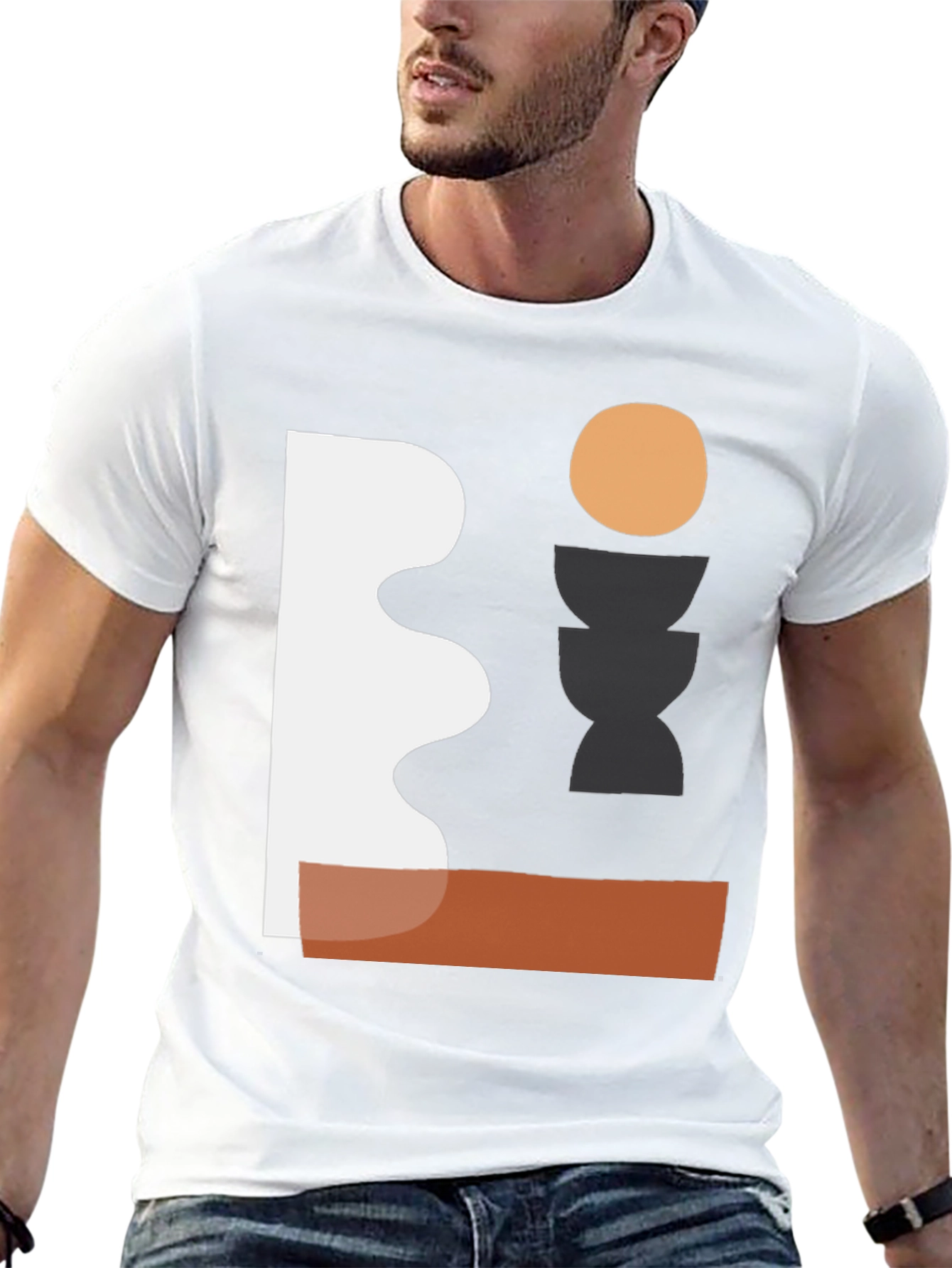 Abstract Geometric Graphic Print Tee