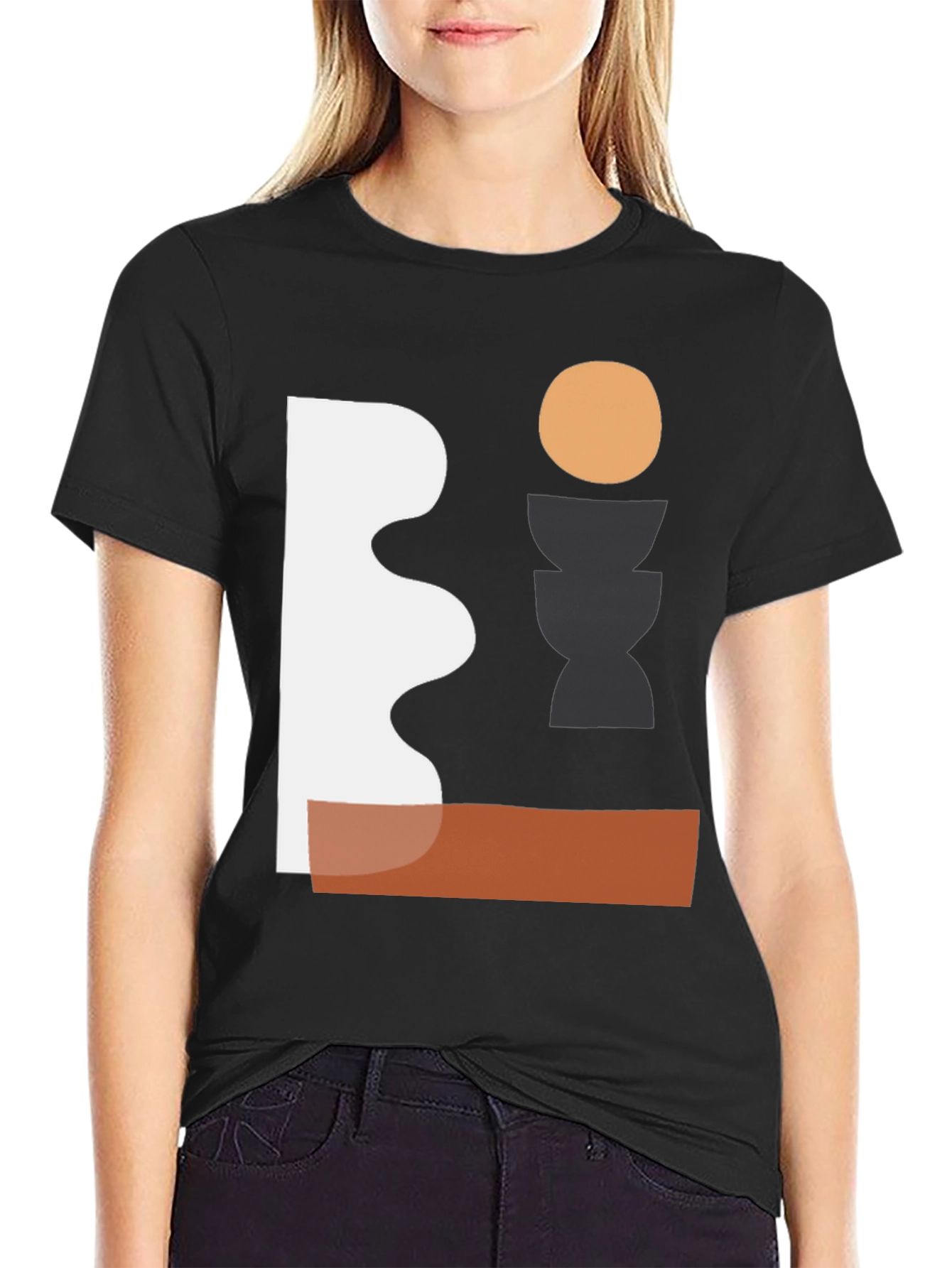 Abstract Geometric Graphic Print Tee