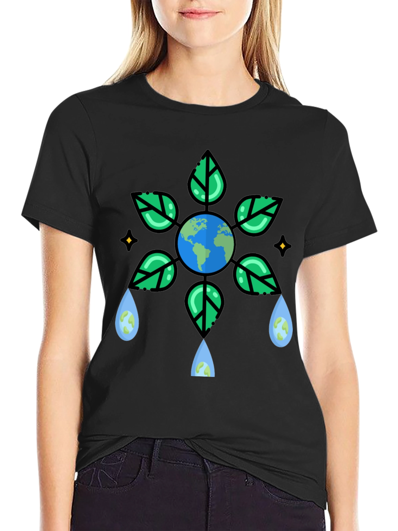 Eco-Friendly Earth Graphic T-Shirt