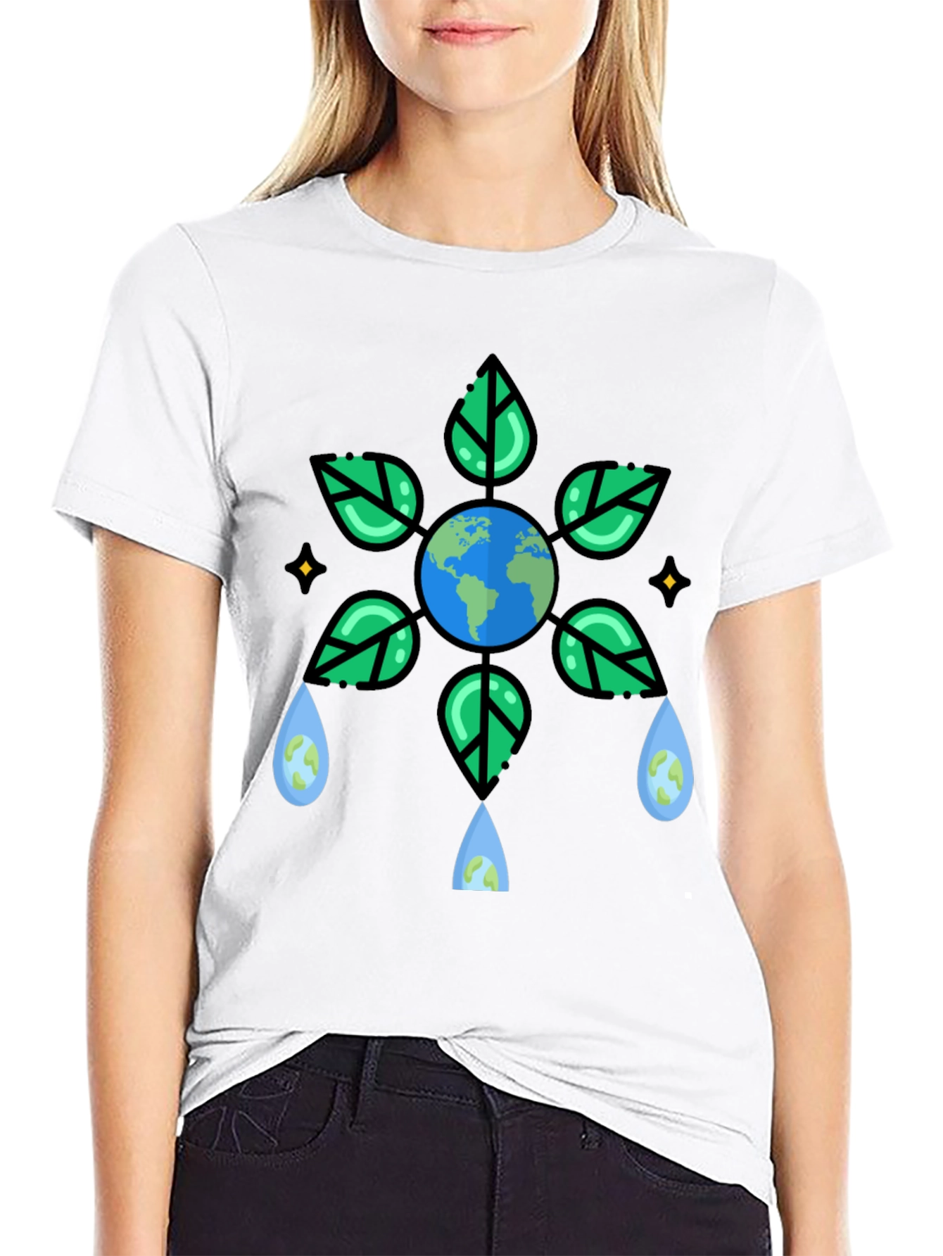 Eco-Friendly Earth Graphic T-Shirt