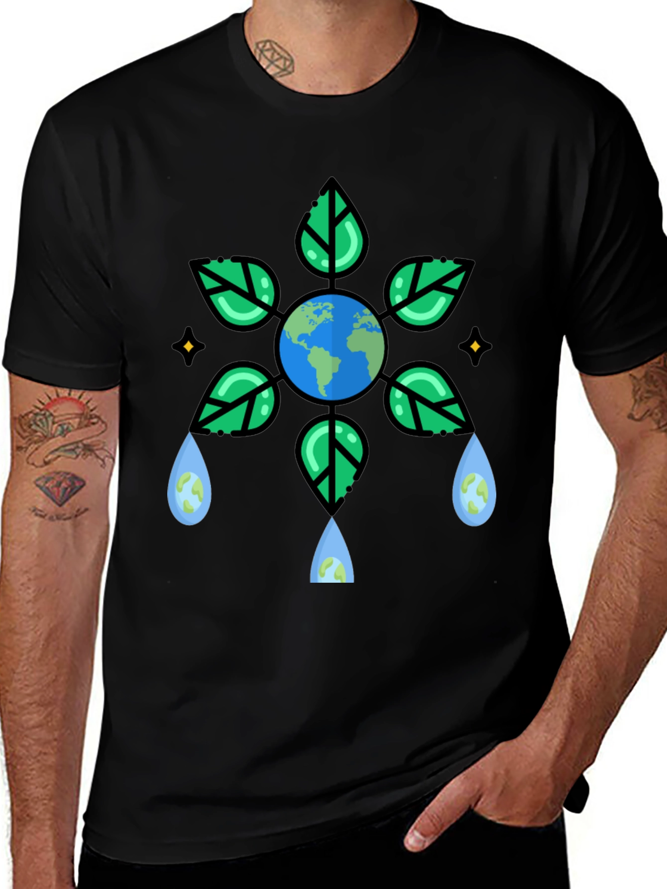 Eco-Friendly Earth Graphic T-Shirt
