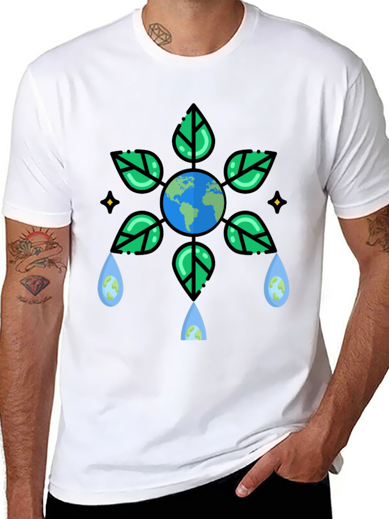 Eco-Friendly Earth Graphic T-Shirt