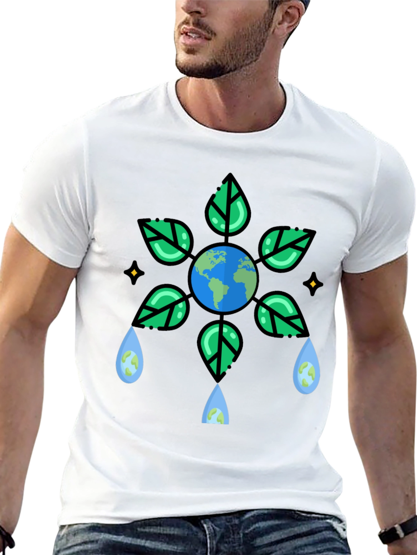 Eco-Friendly Earth Graphic T-Shirt