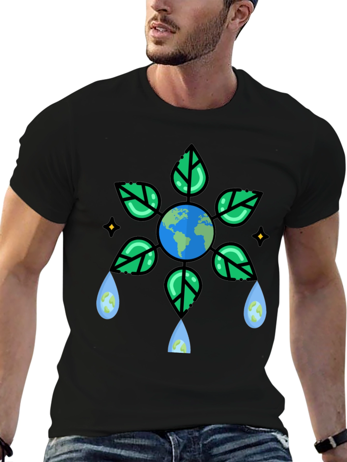 Eco-Friendly Earth Graphic T-Shirt