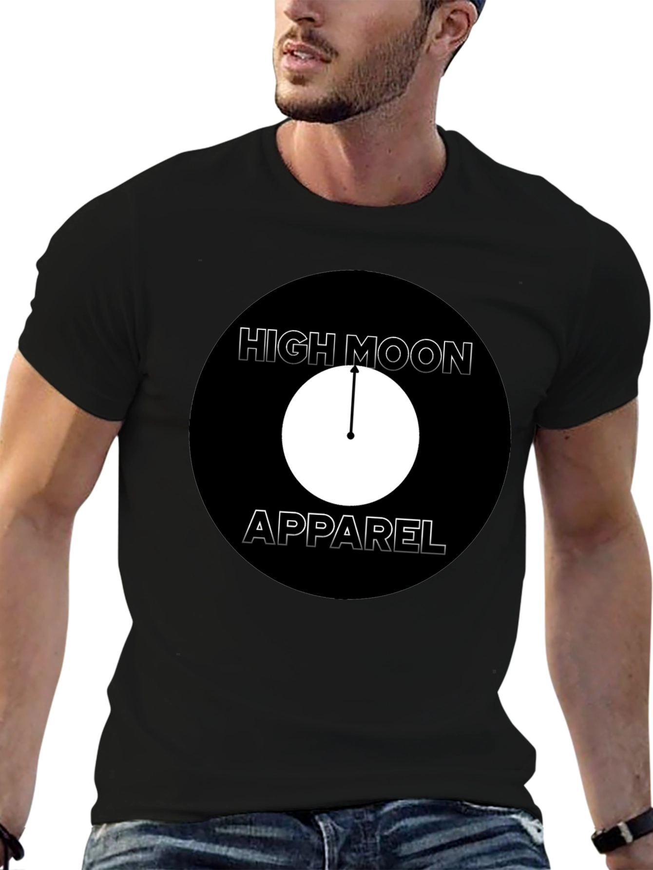 High Moon Apparel Black Graphic T-Shirt
