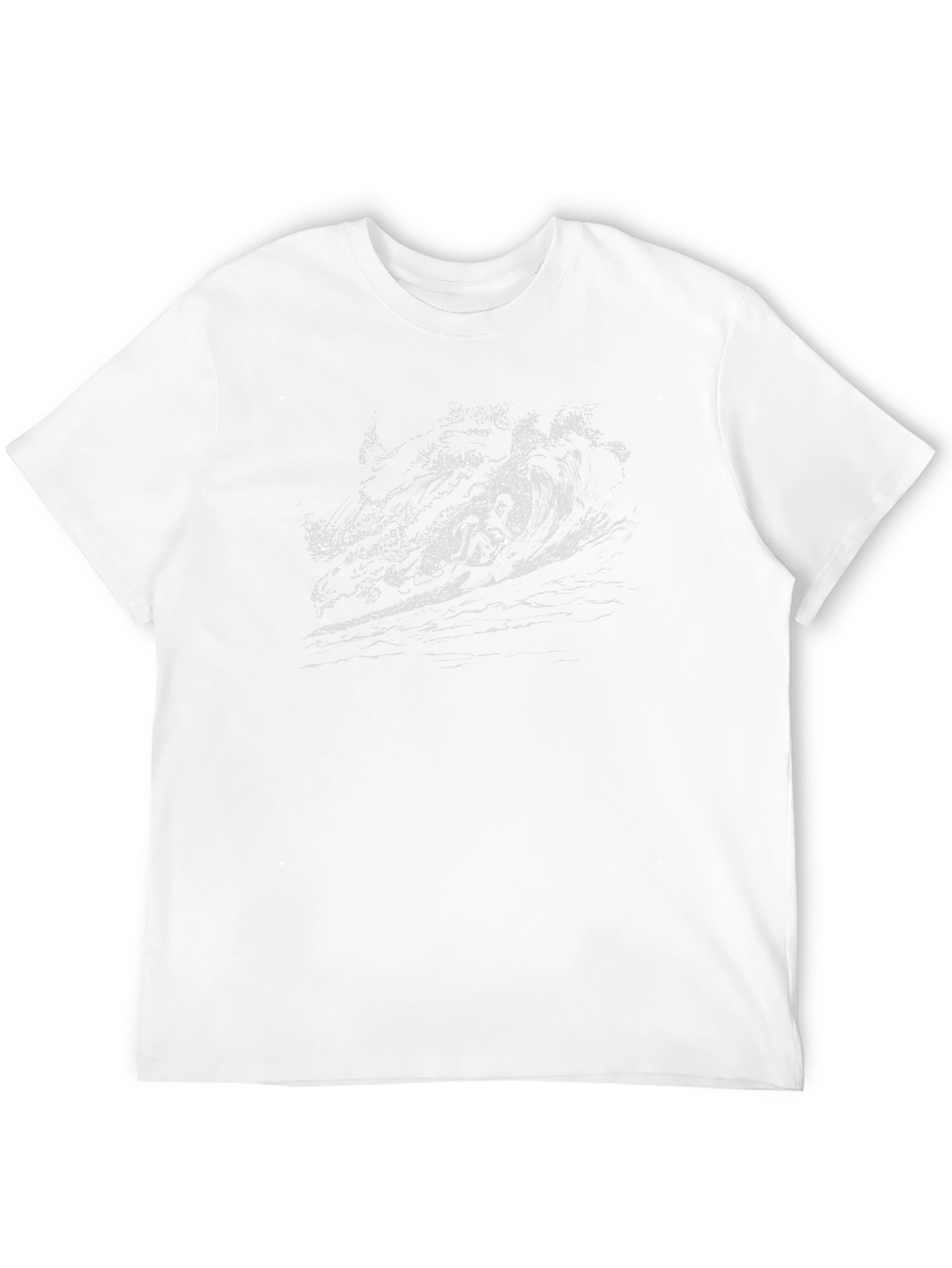 Surfer Wave Graphic Black T-Shirt
