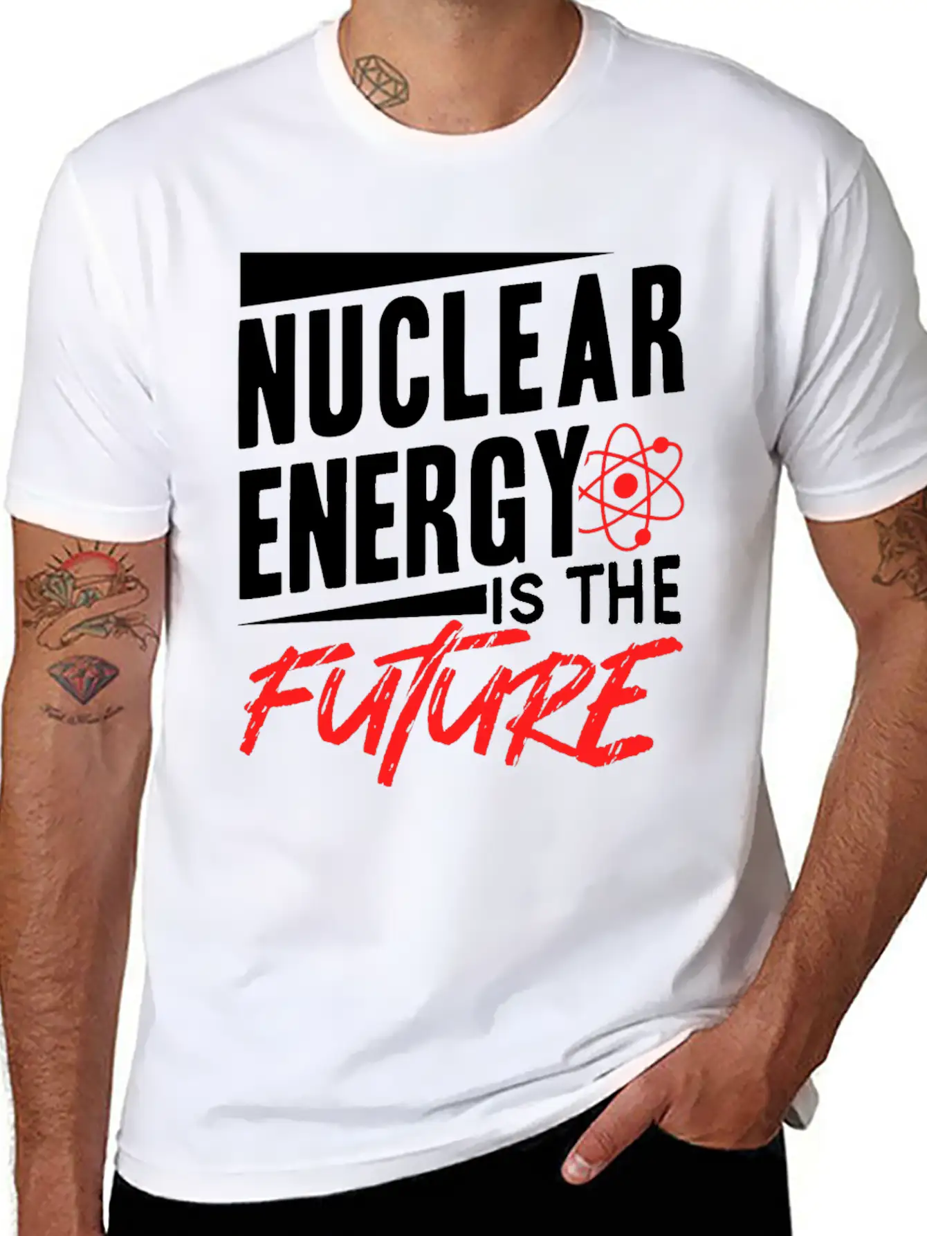 Nuclear Energy Is The Future Atomic Power Lover Unisex Short Sleeve Soft Cotton T-Shirt – Casual Everyday Wear