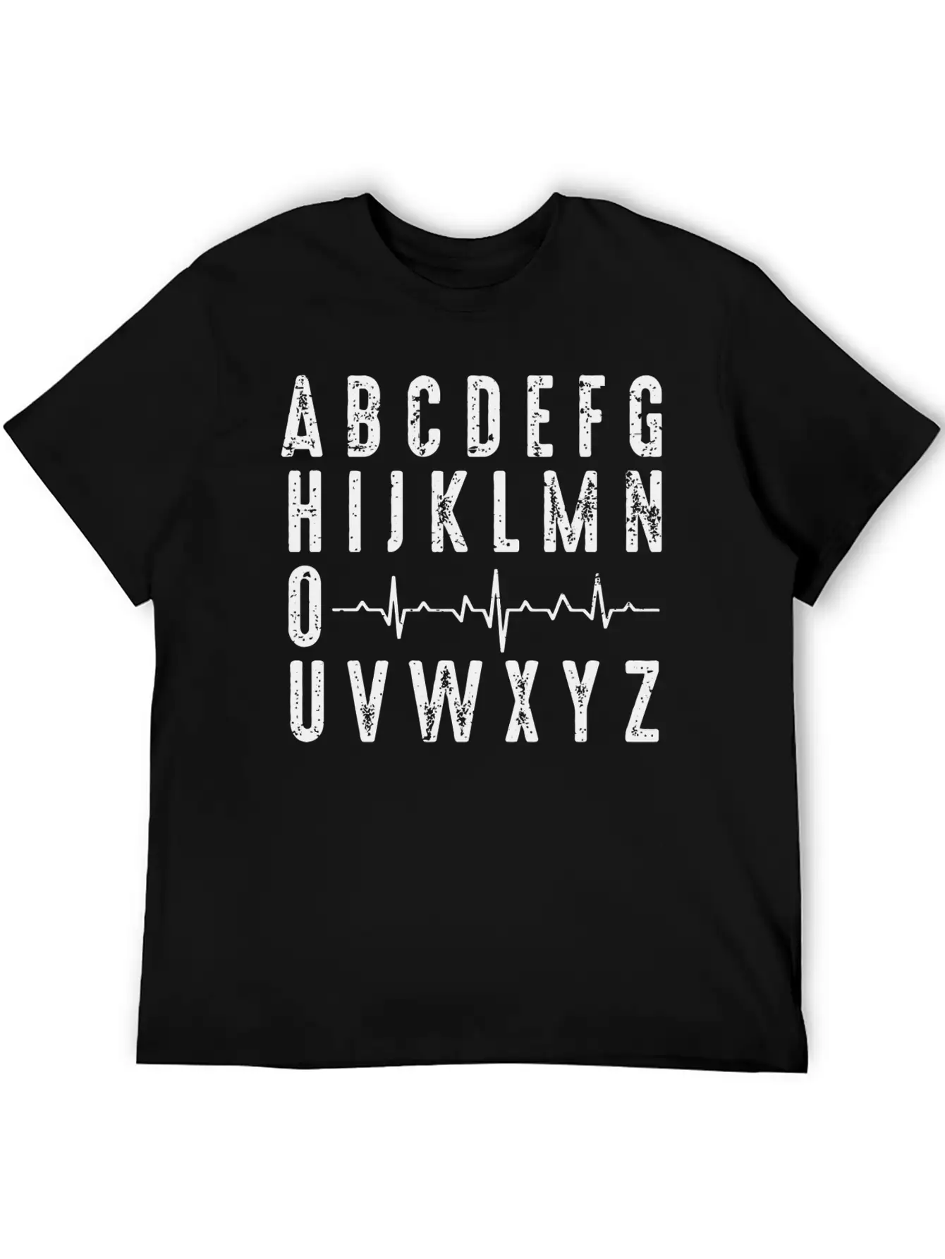 Nurse Abc'S Funny Pqrst Ekg Heart Rhythm Unisex Short Sleeve Soft Cotton T-Shirt – Casual Everyday Wear