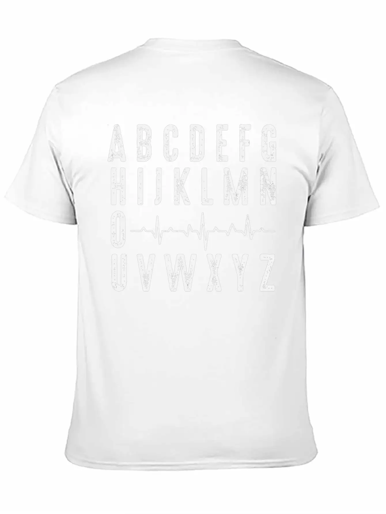 Nurse Abc'S Funny Pqrst Ekg Heart Rhythm Unisex Short Sleeve Soft Cotton T-Shirt – Casual Everyday Wear