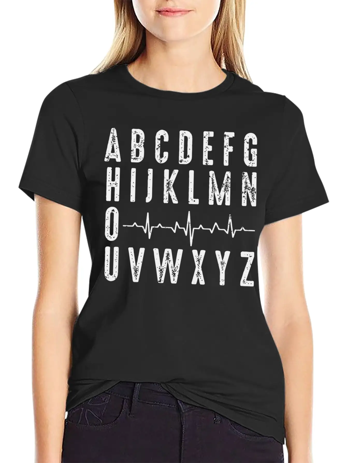 Nurse Abc'S Funny Pqrst Ekg Heart Rhythm Unisex Short Sleeve Soft Cotton T-Shirt – Casual Everyday Wear