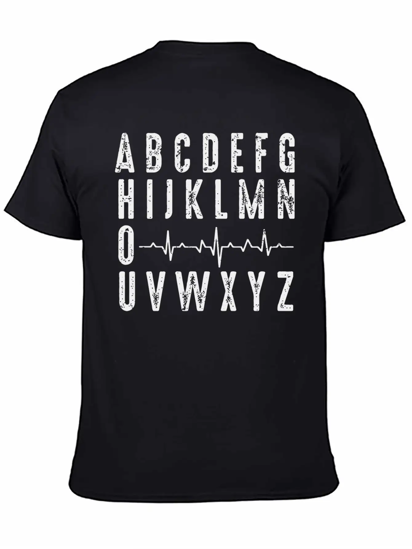 Nurse Abc'S Funny Pqrst Ekg Heart Rhythm Unisex Short Sleeve Soft Cotton T-Shirt – Casual Everyday Wear