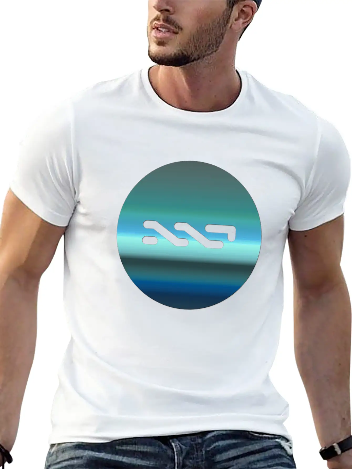 NXT Coin Logo1 Alu 3D T Stylish Everyday T-Shirt – Unisex Basic Cotton Tee