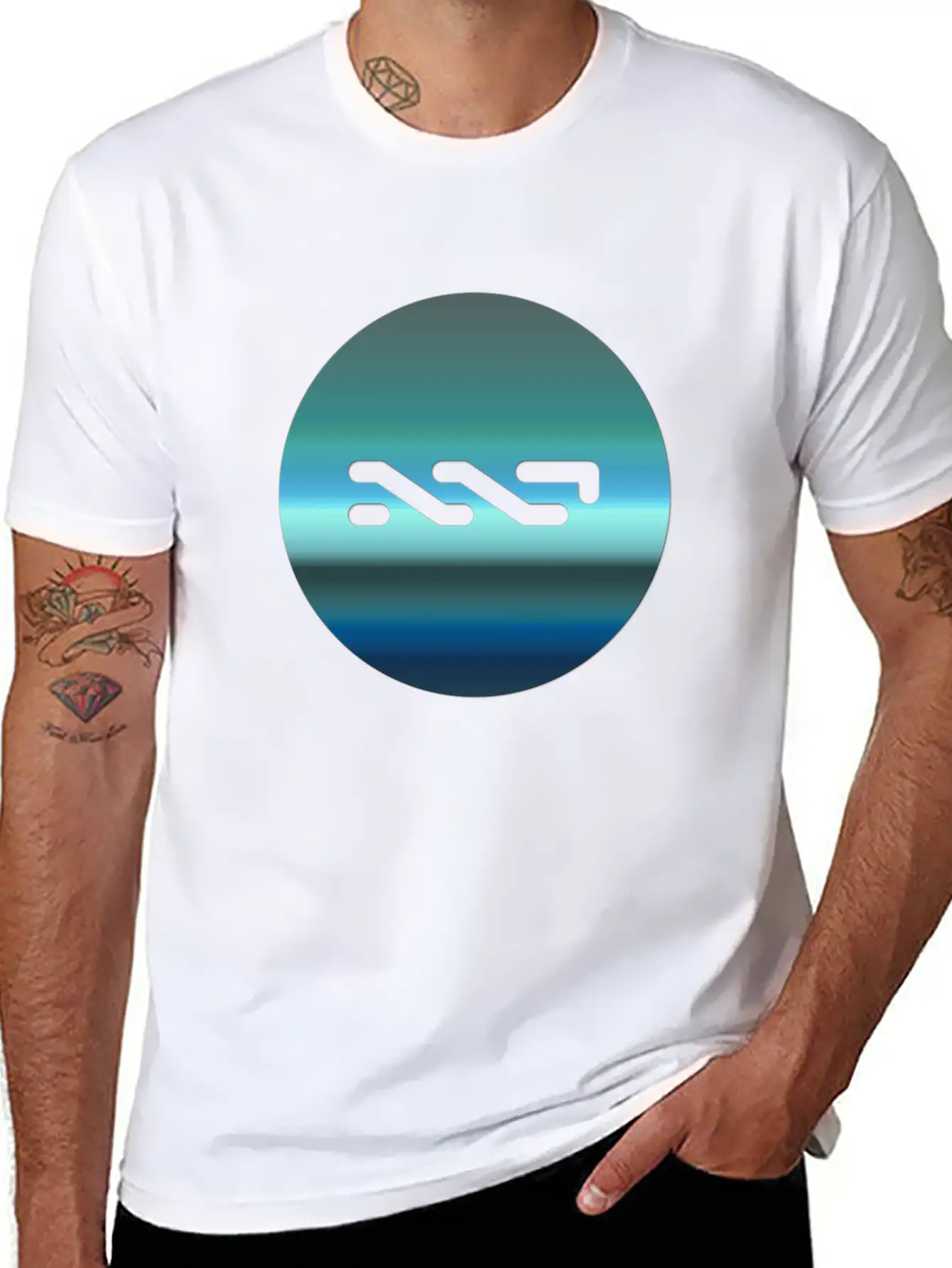 NXT Coin Logo1 Alu 3D T Stylish Everyday T-Shirt – Unisex Basic Cotton Tee