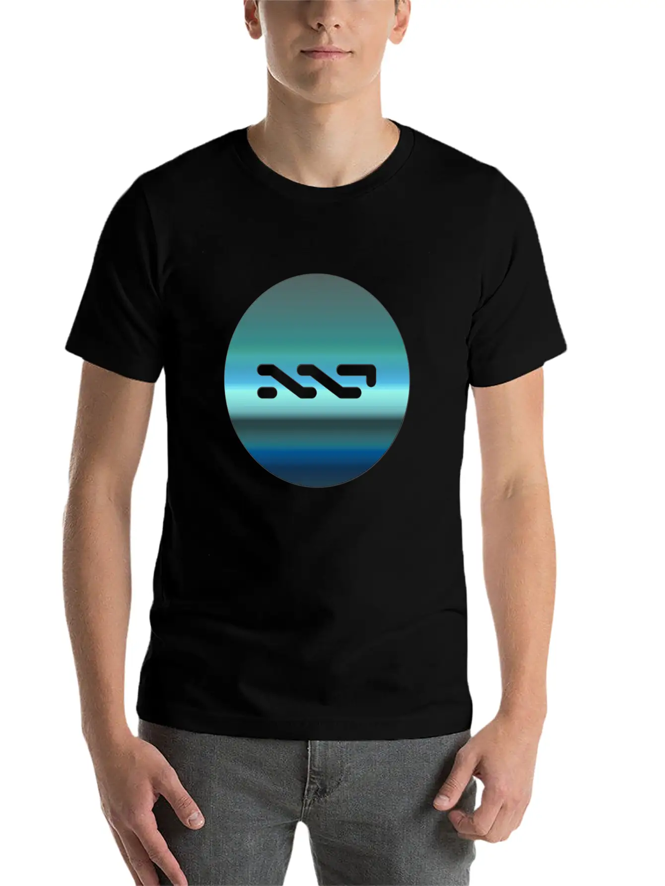 NXT Coin Logo1 Alu 3D T Stylish Everyday T-Shirt – Unisex Basic Cotton Tee