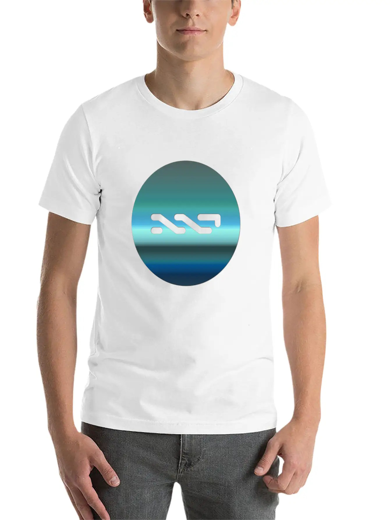NXT Coin Logo1 Alu 3D T Stylish Everyday T-Shirt – Unisex Basic Cotton Tee