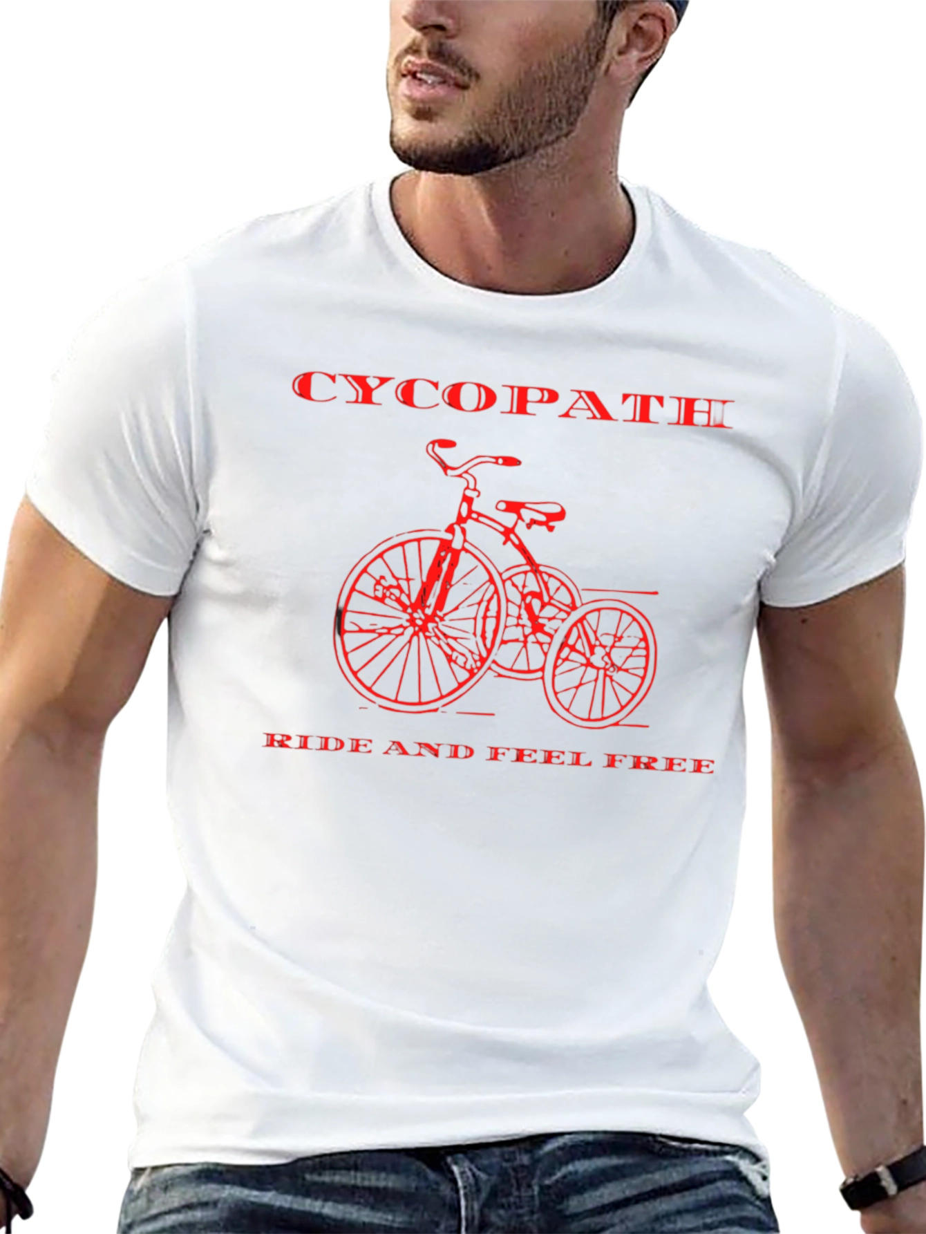Retro Cycopath Bicycle Graphic T-Shirt