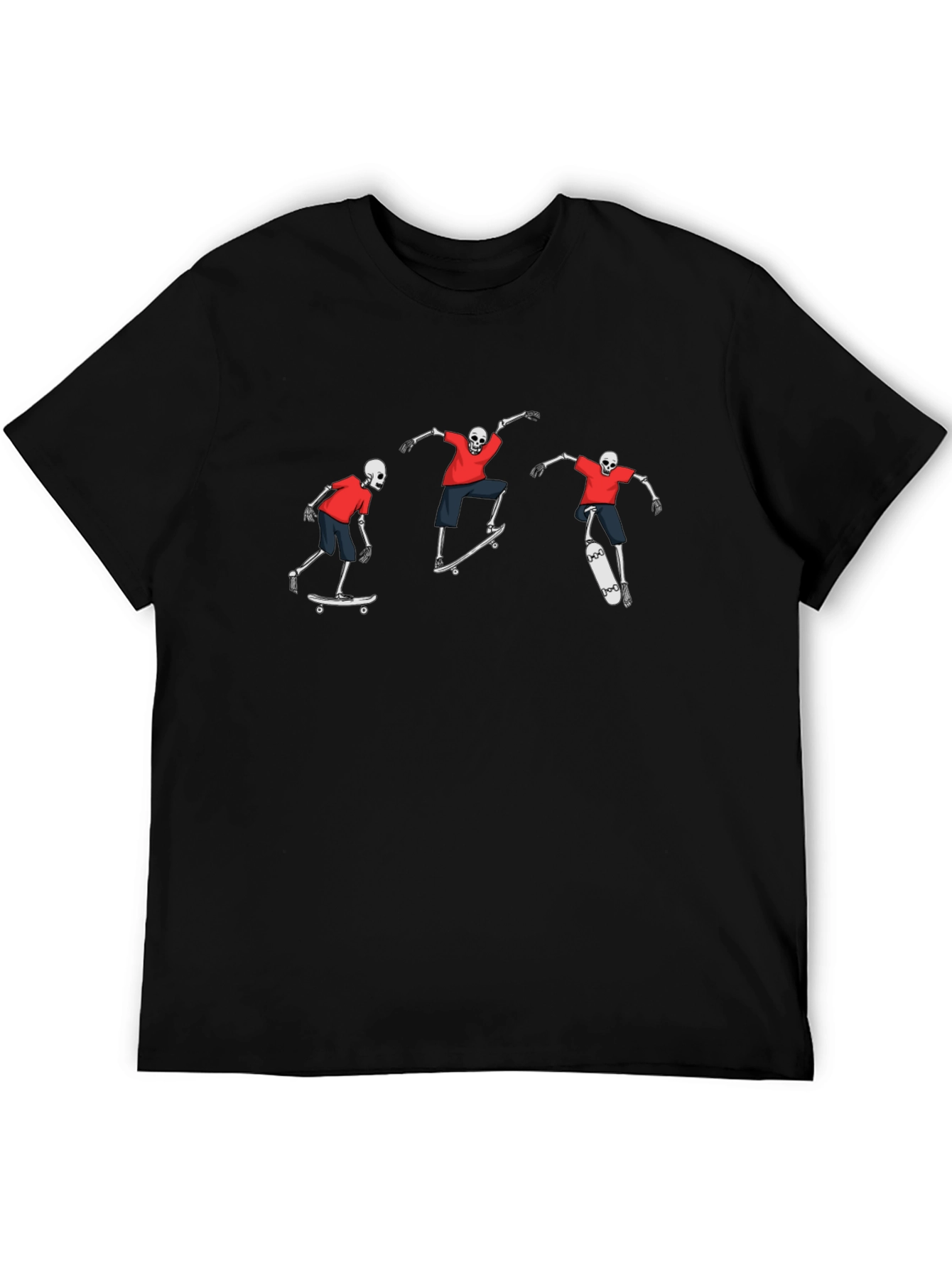 Skeleton Skateboarder Black T-Shirt