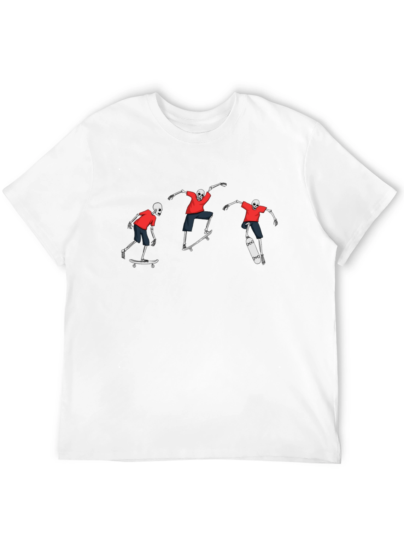 Skeleton Skateboarder Black T-Shirt