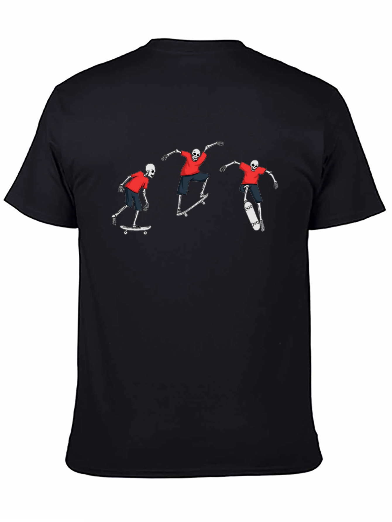 Skeleton Skateboarder Black T-Shirt