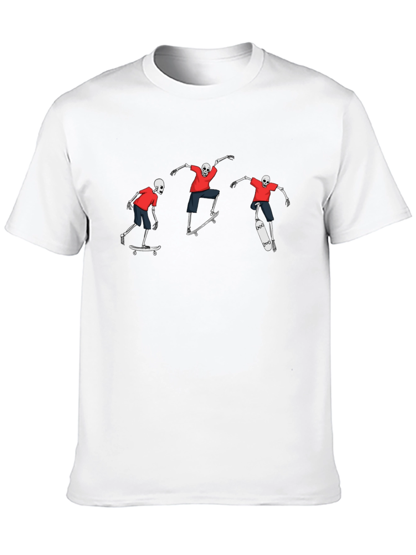 Skeleton Skateboarder Black T-Shirt