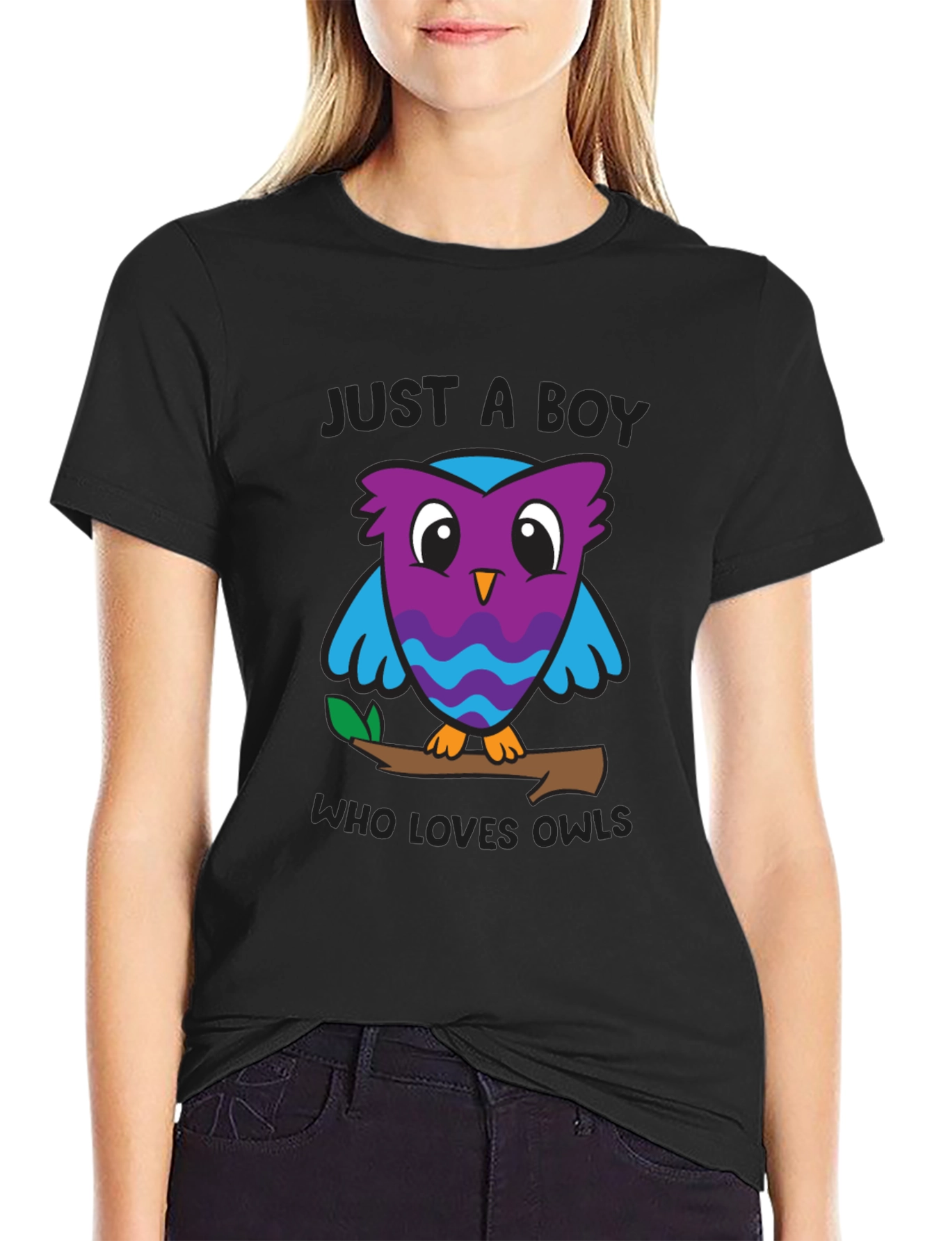 Just A Boy Who Loves Owls Graphic T-Shirt