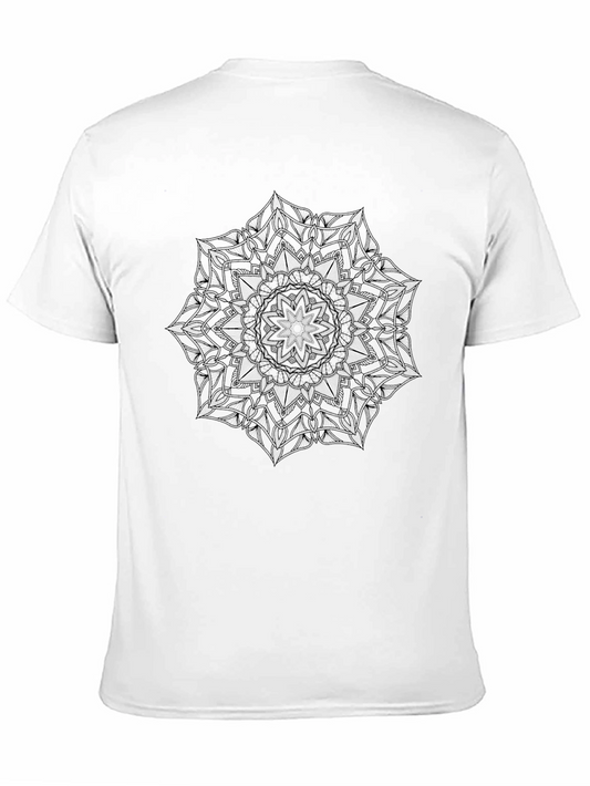 Mens Black Mandala Graphic T-Shirt
