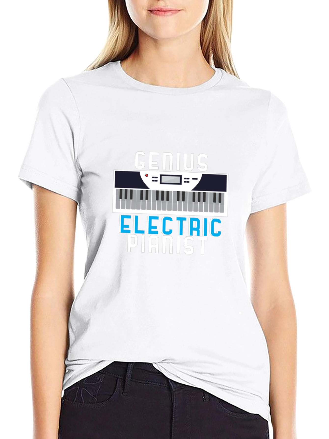 Genius Electric Pianist Graphic Tee - Musician T-Shirt