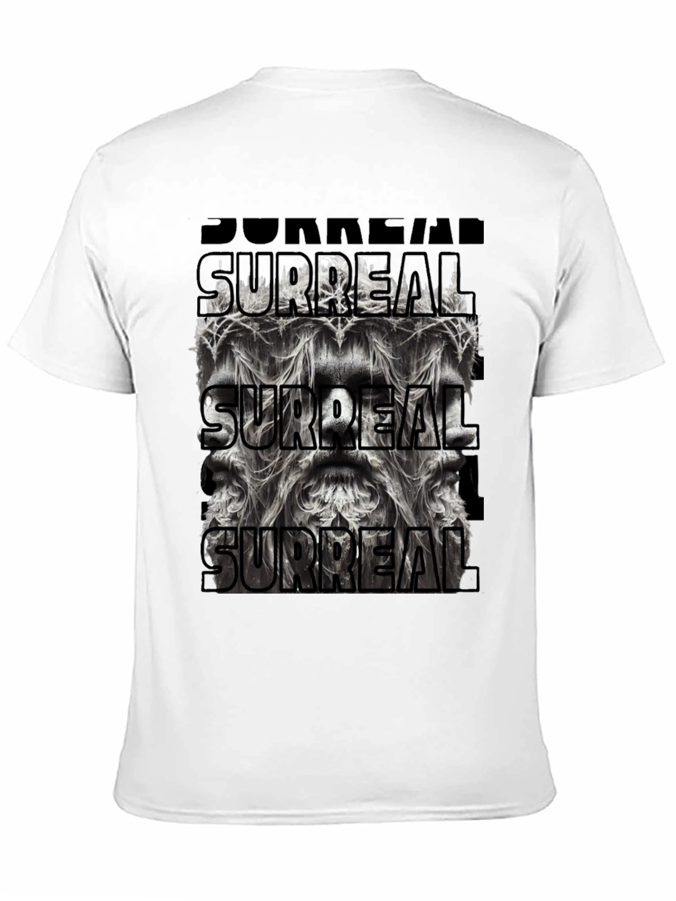 Surreal Graphic Print Black T-Shirt