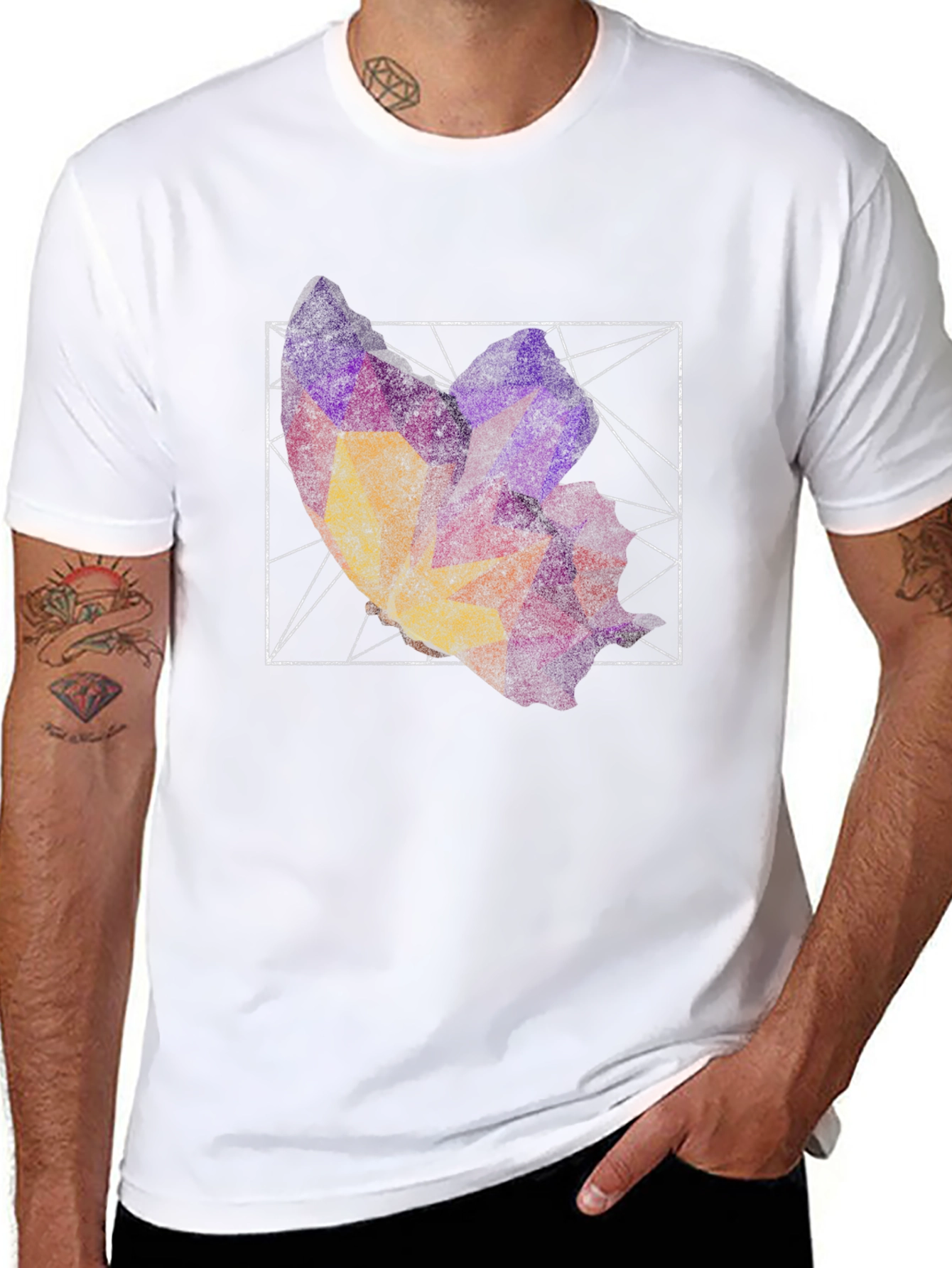 Geometric Abstract Graphic Print Tee