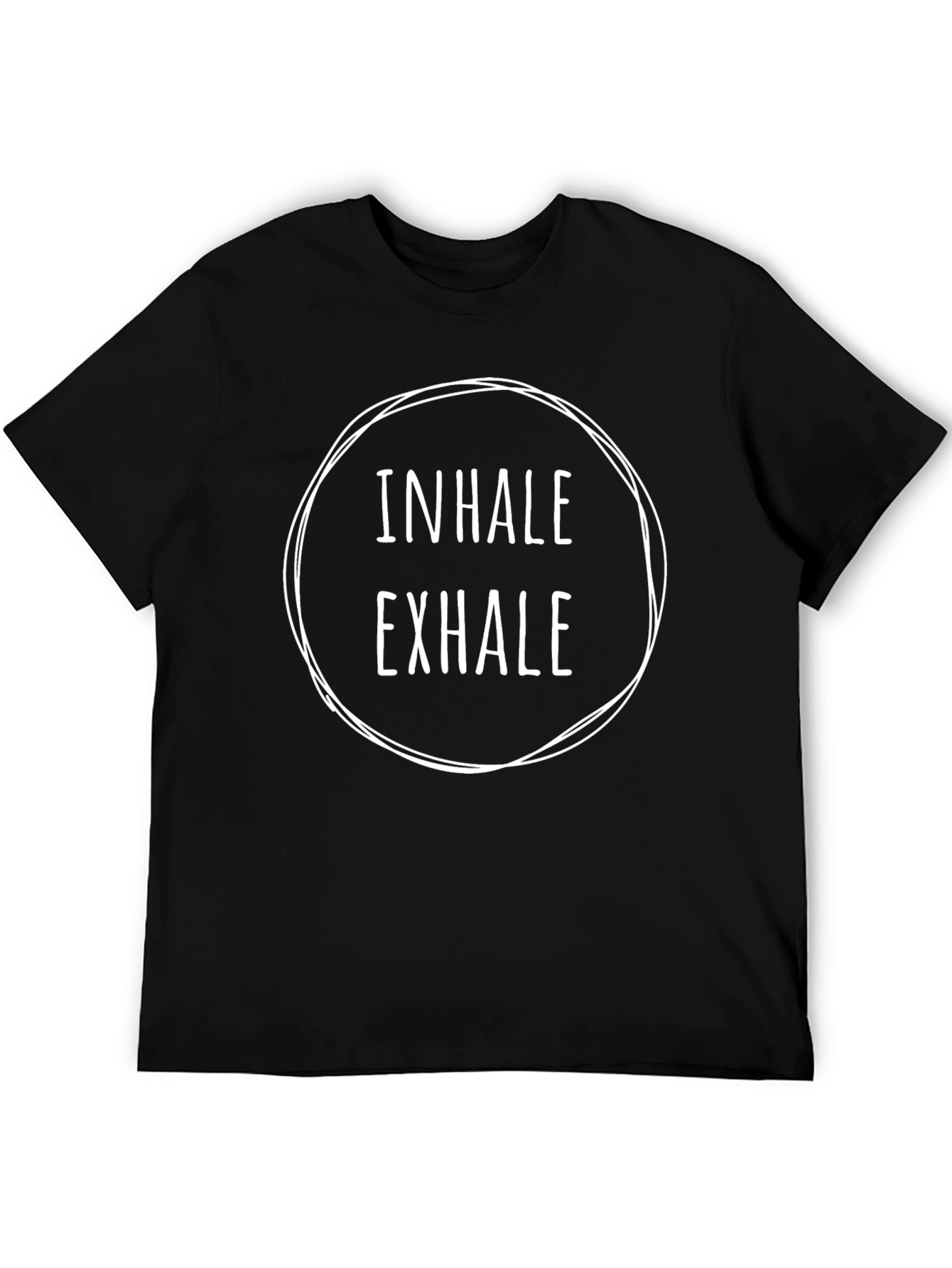 Inhale Exhale Graphic Tee - Black