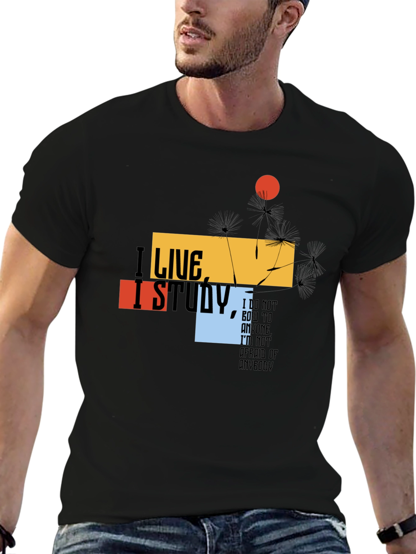 I Live I Study T-Shirt - Bold Graphic Tee