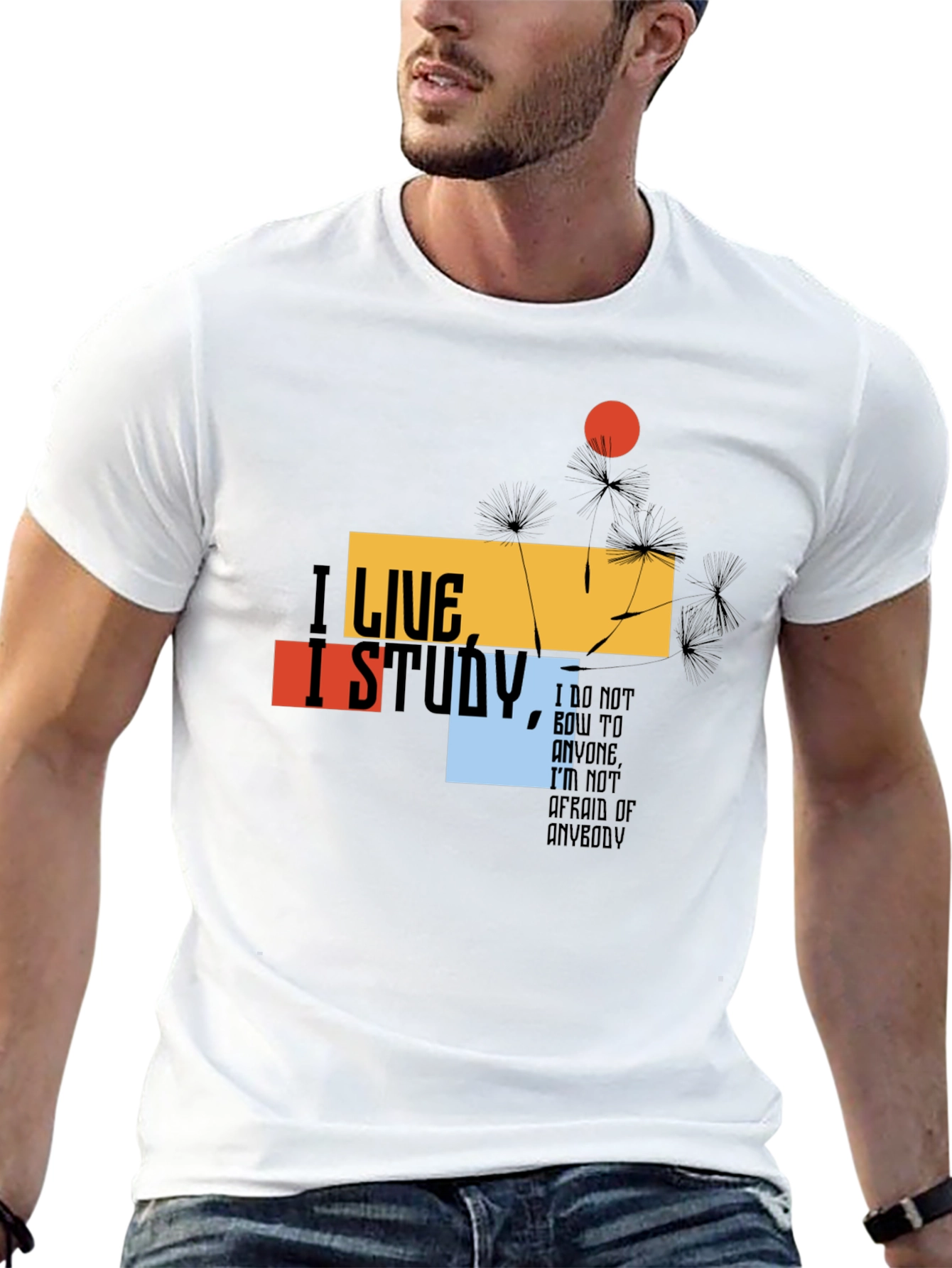 I Live I Study T-Shirt - Bold Graphic Tee