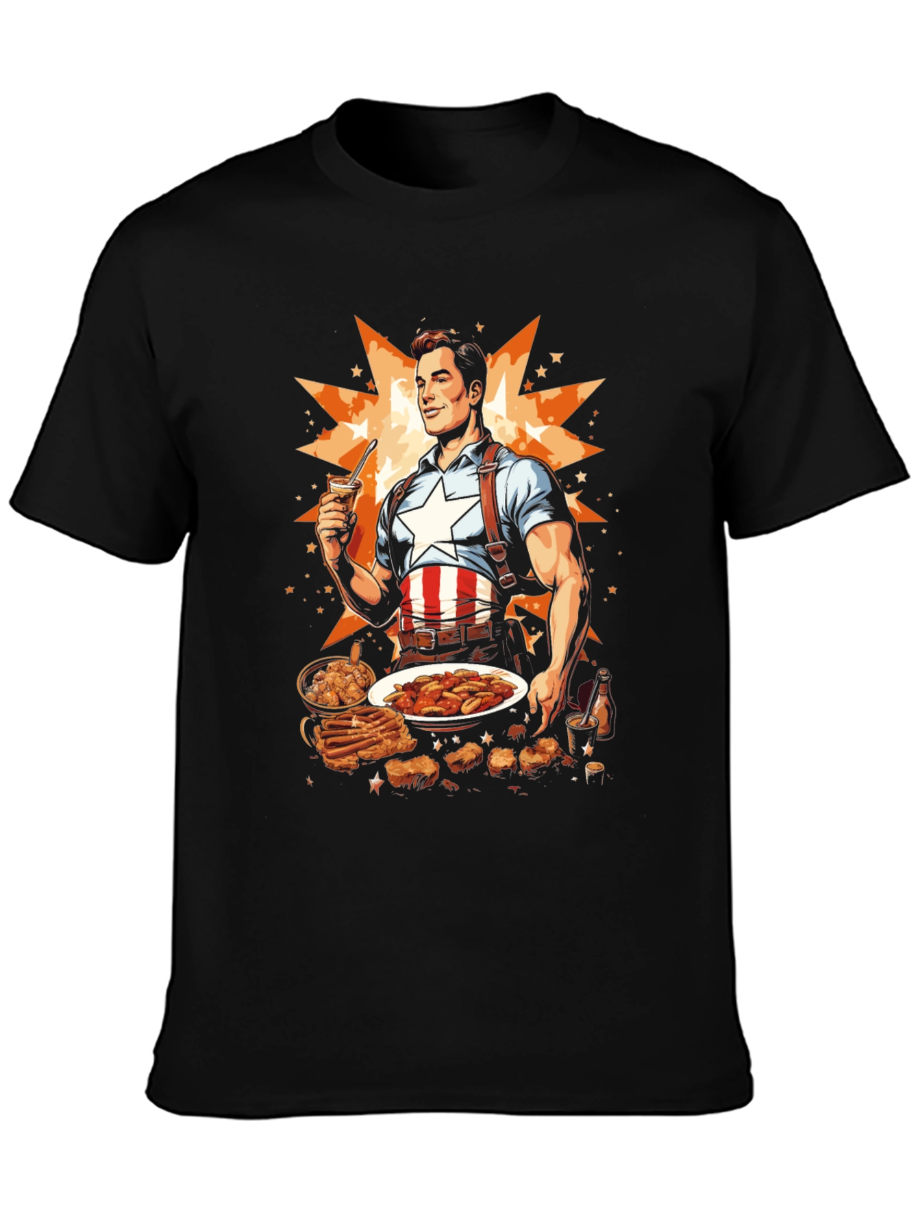Captain America BBQ Graphic Tee