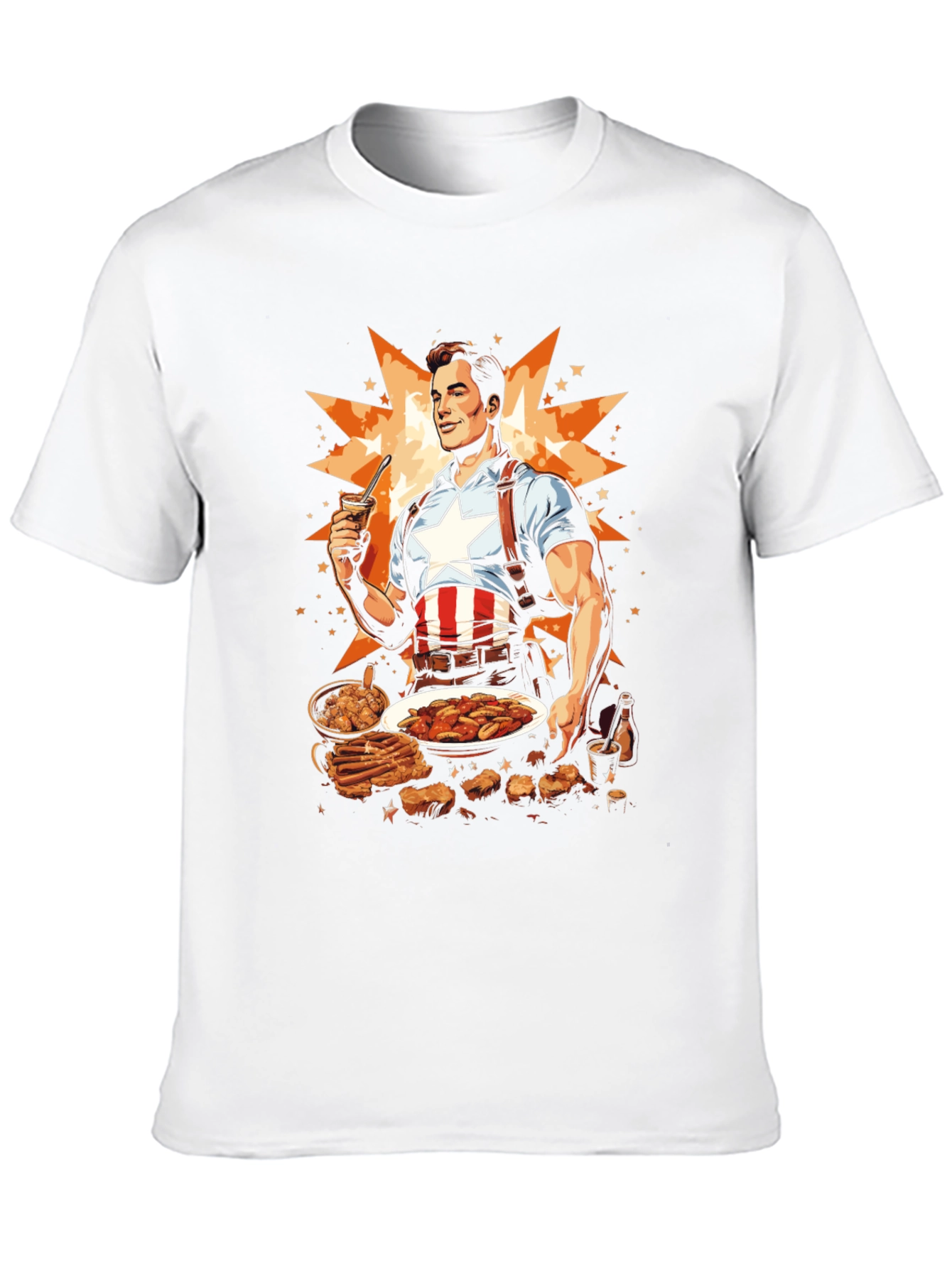 Captain America BBQ Graphic Tee