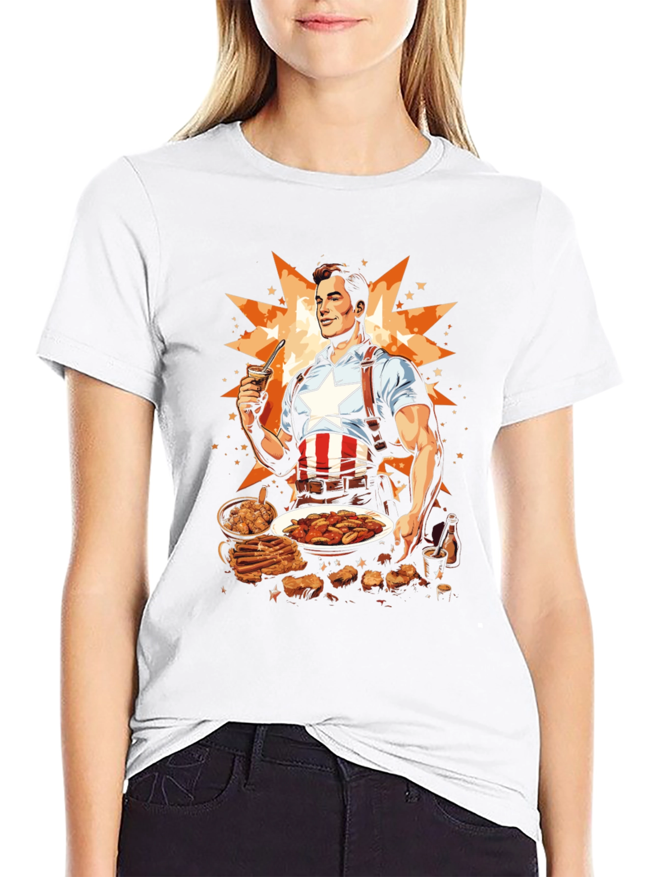 Captain America BBQ Graphic Tee