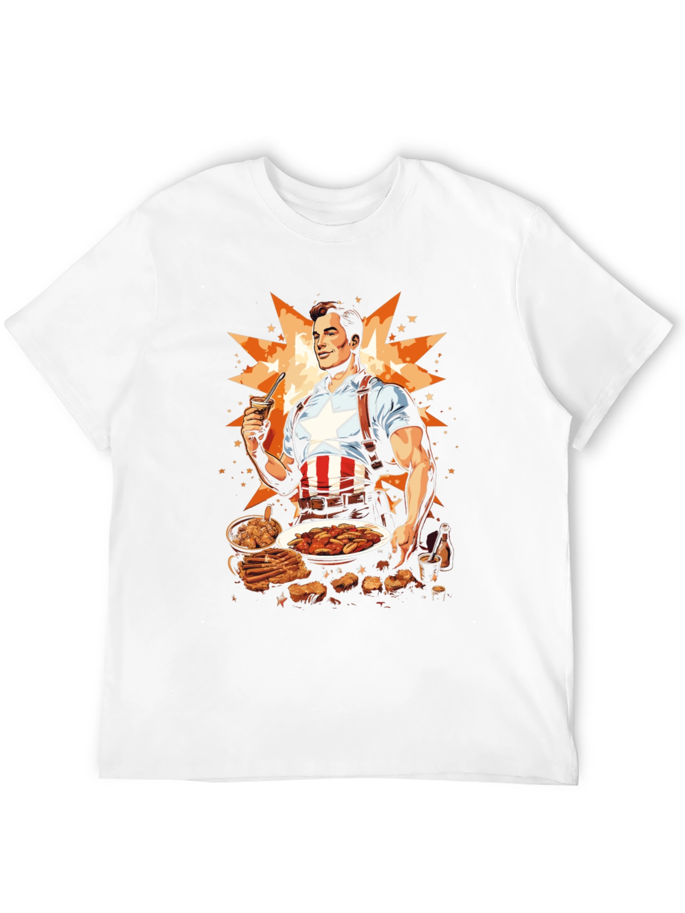 Captain America BBQ Graphic Tee
