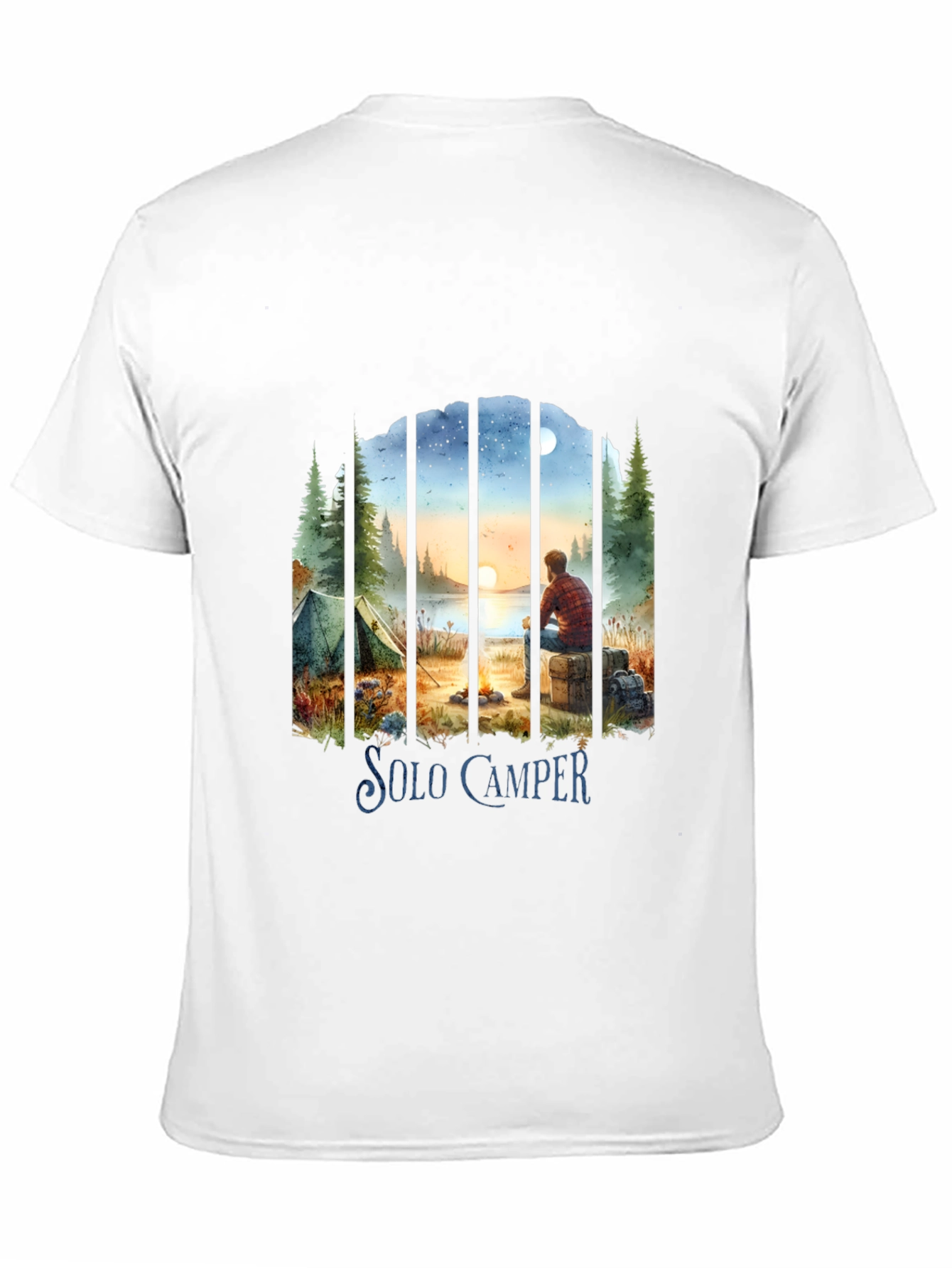 Solo Camper T-Shirt: Scenic Outdoor Adventure Tee