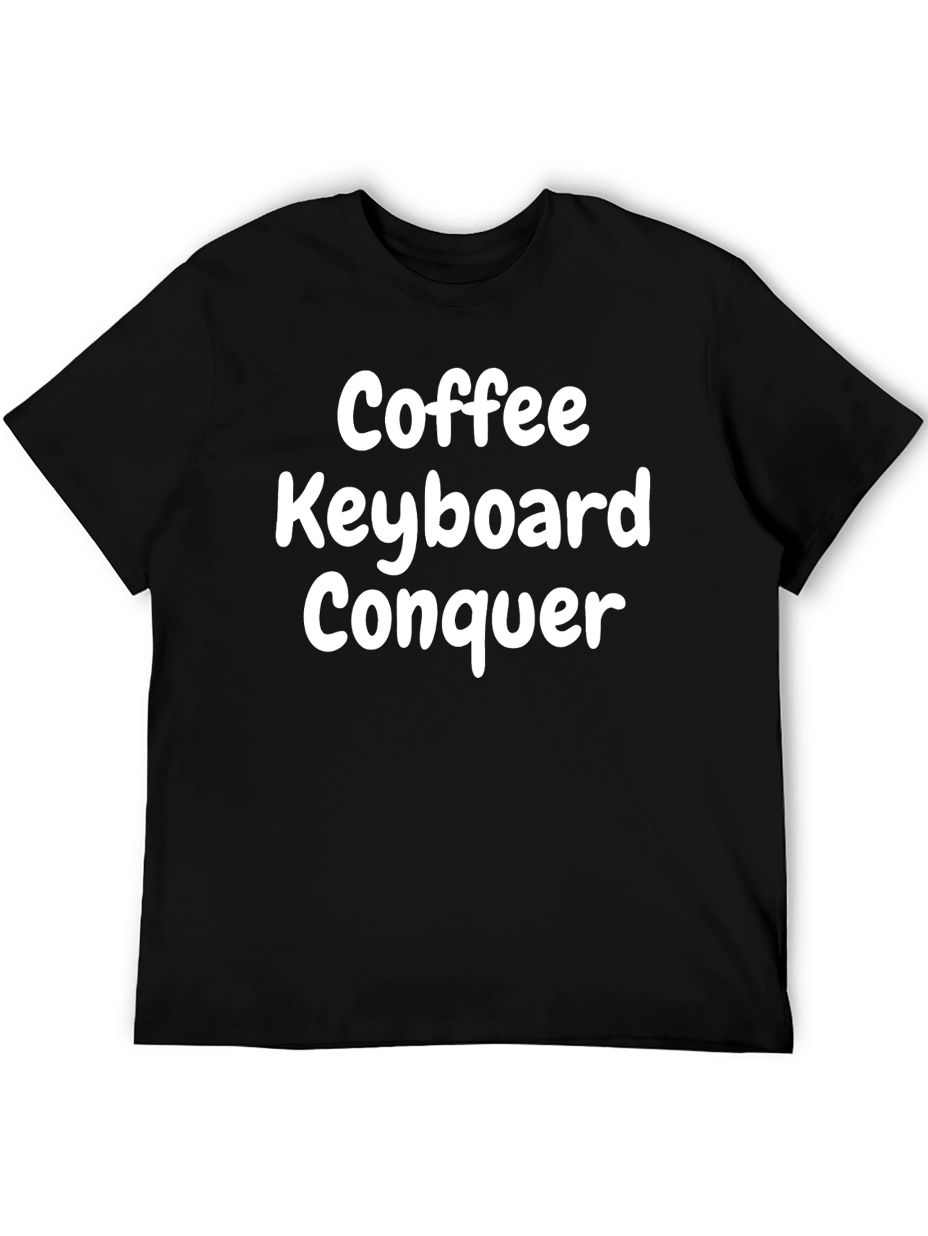 Coffee Keyboard Conquer T-Shirt - Black