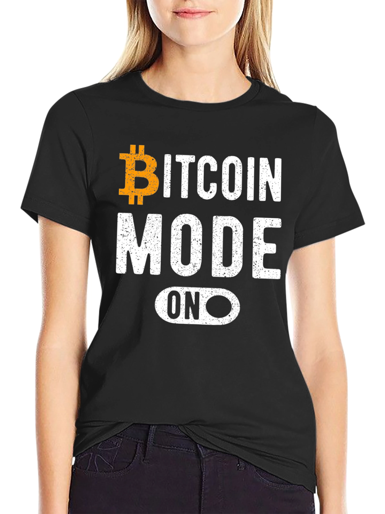 Bitcoin Mode On T-Shirt - Crypto Enthusiast Tee