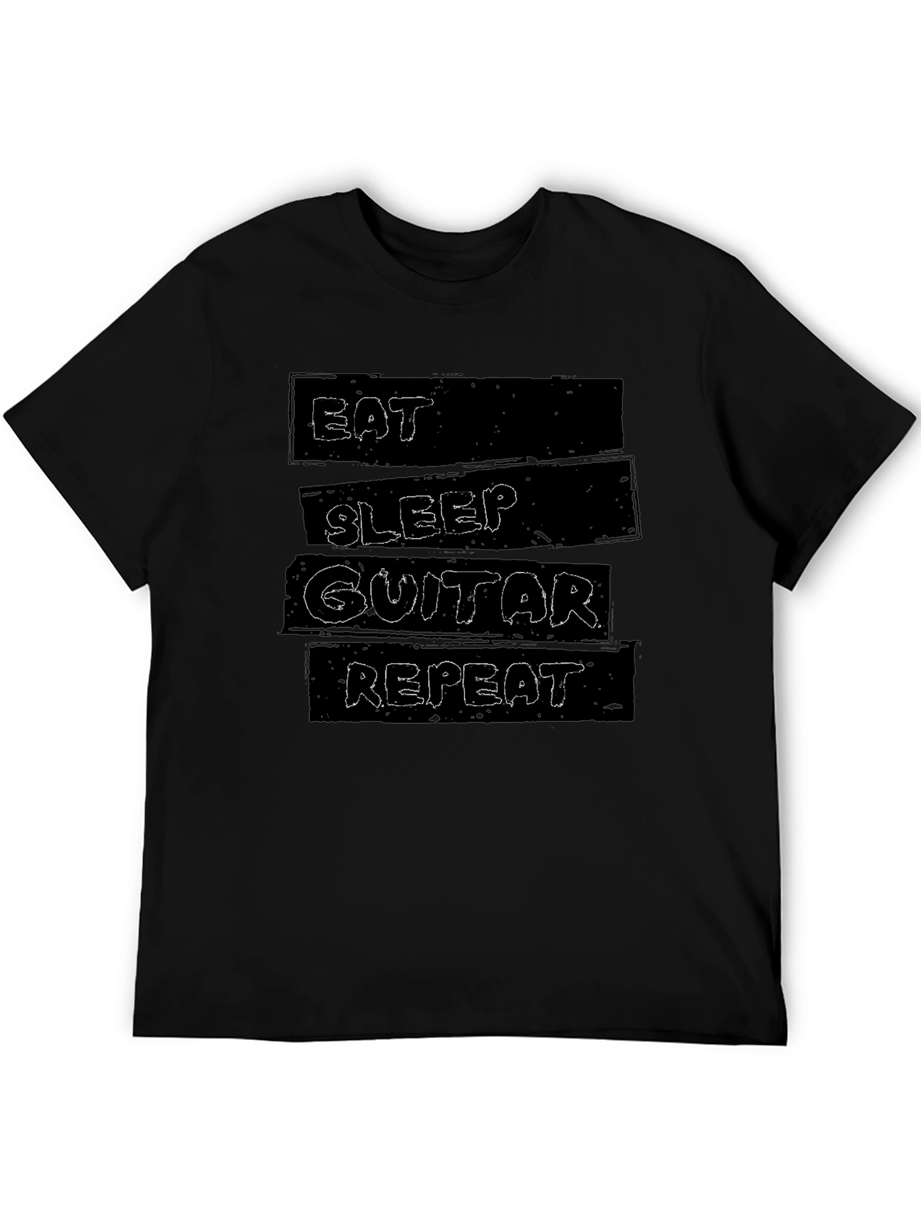 Eat Sleep Guitar Repeat Graphic T-Shirt