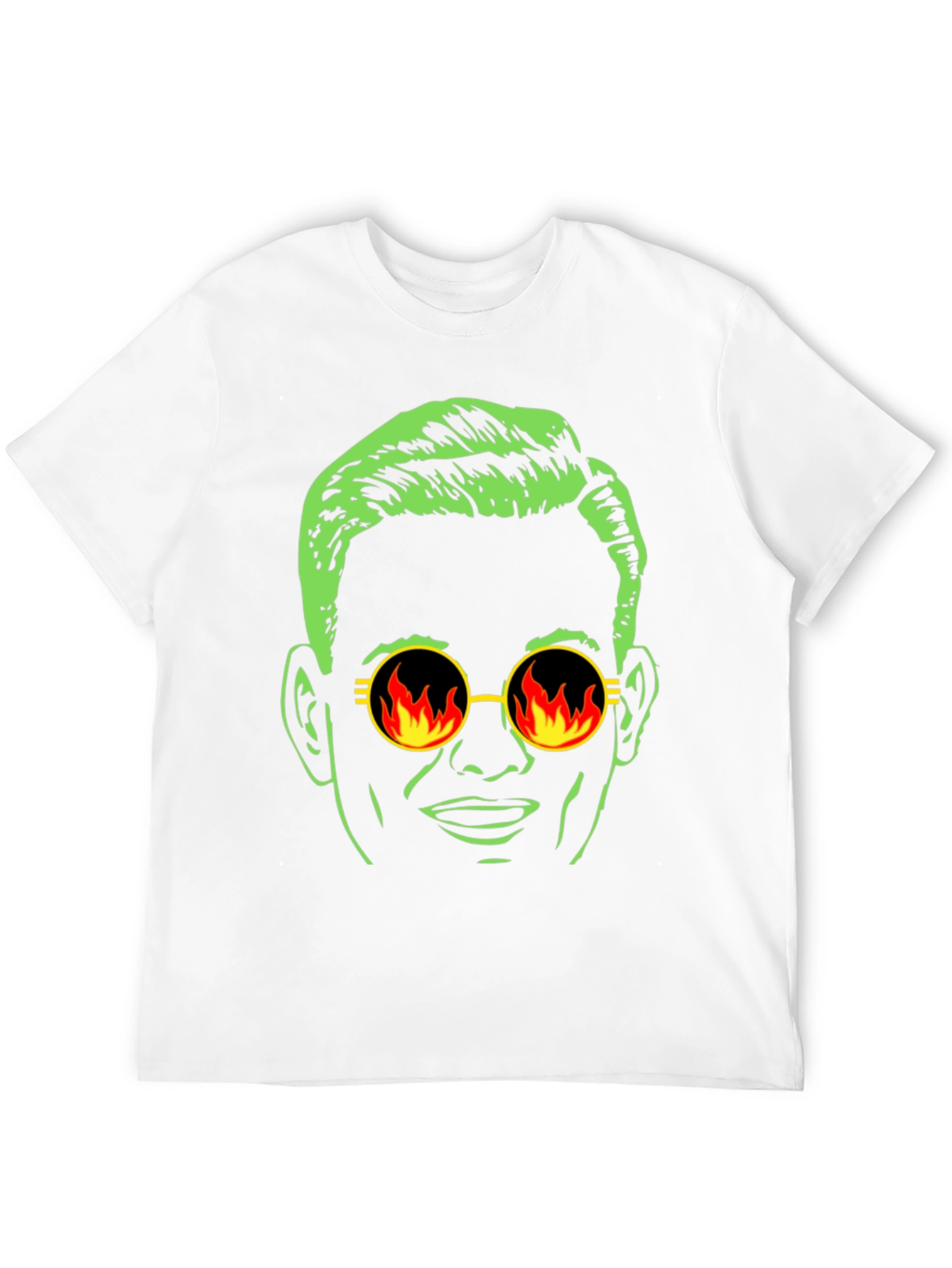 Cool Dude Graphic Tee - Retro Fire Sunglasses