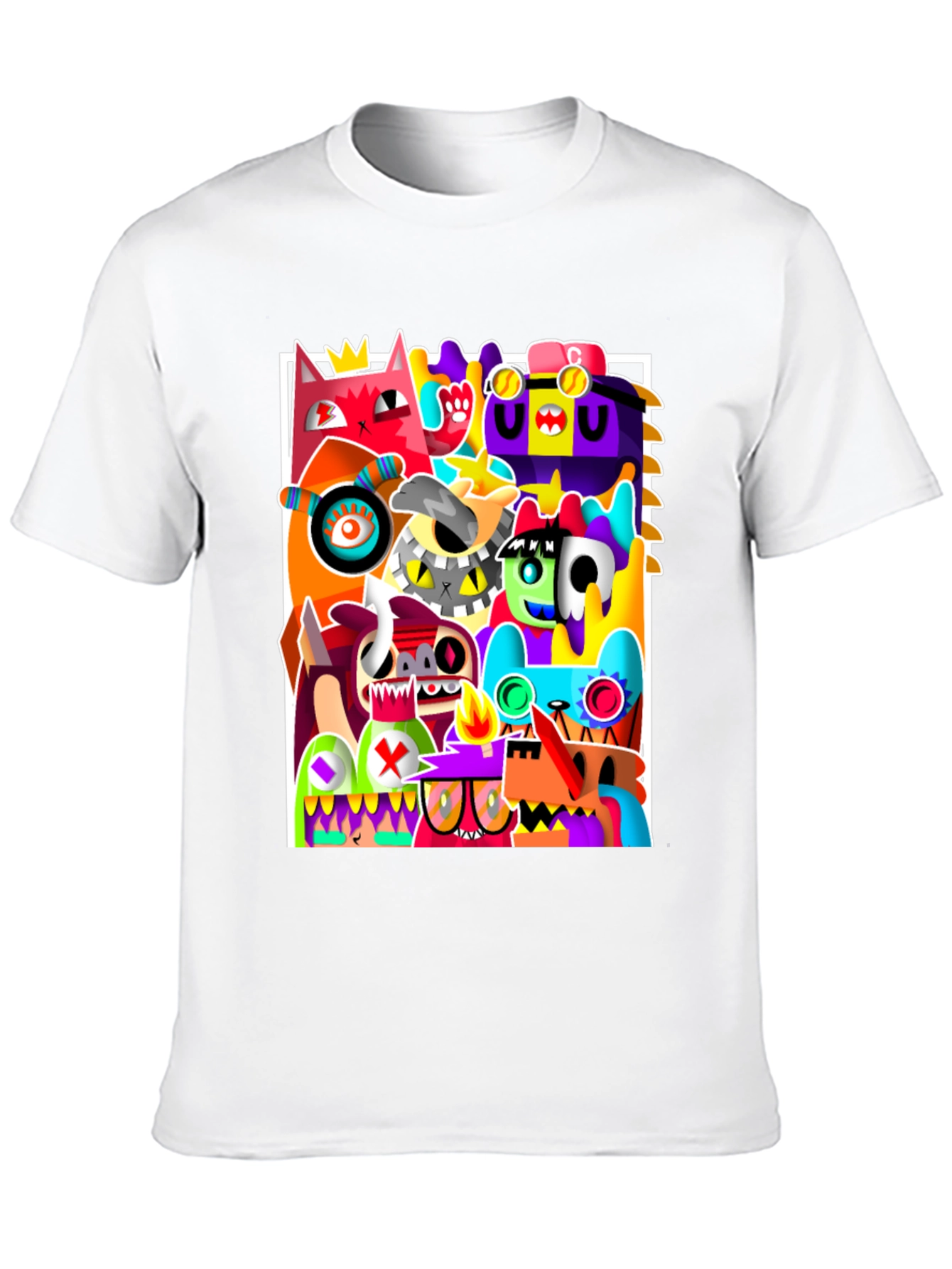 Abstract Art Graphic Print Black T-Shirt