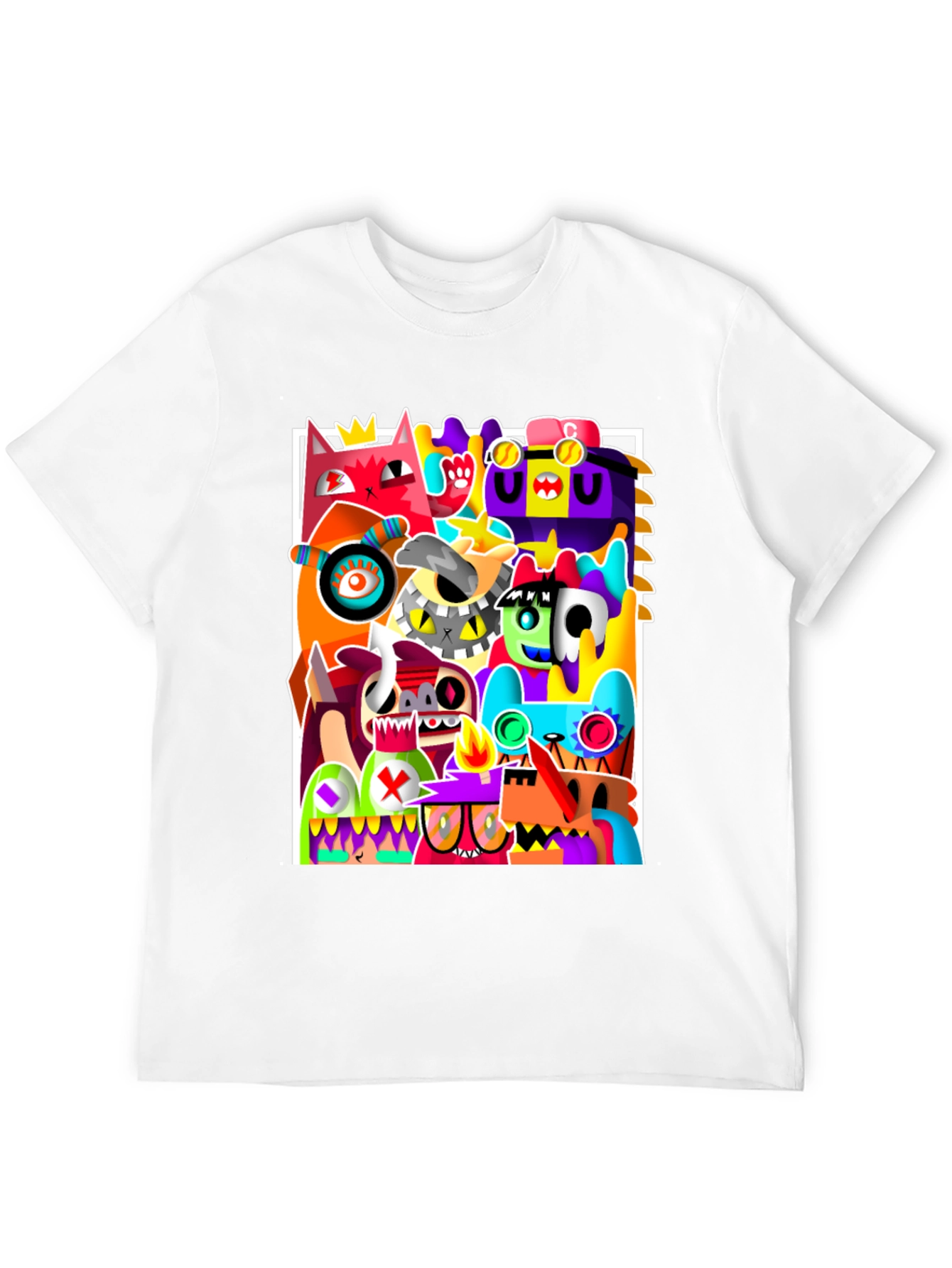 Abstract Art Graphic Print Black T-Shirt